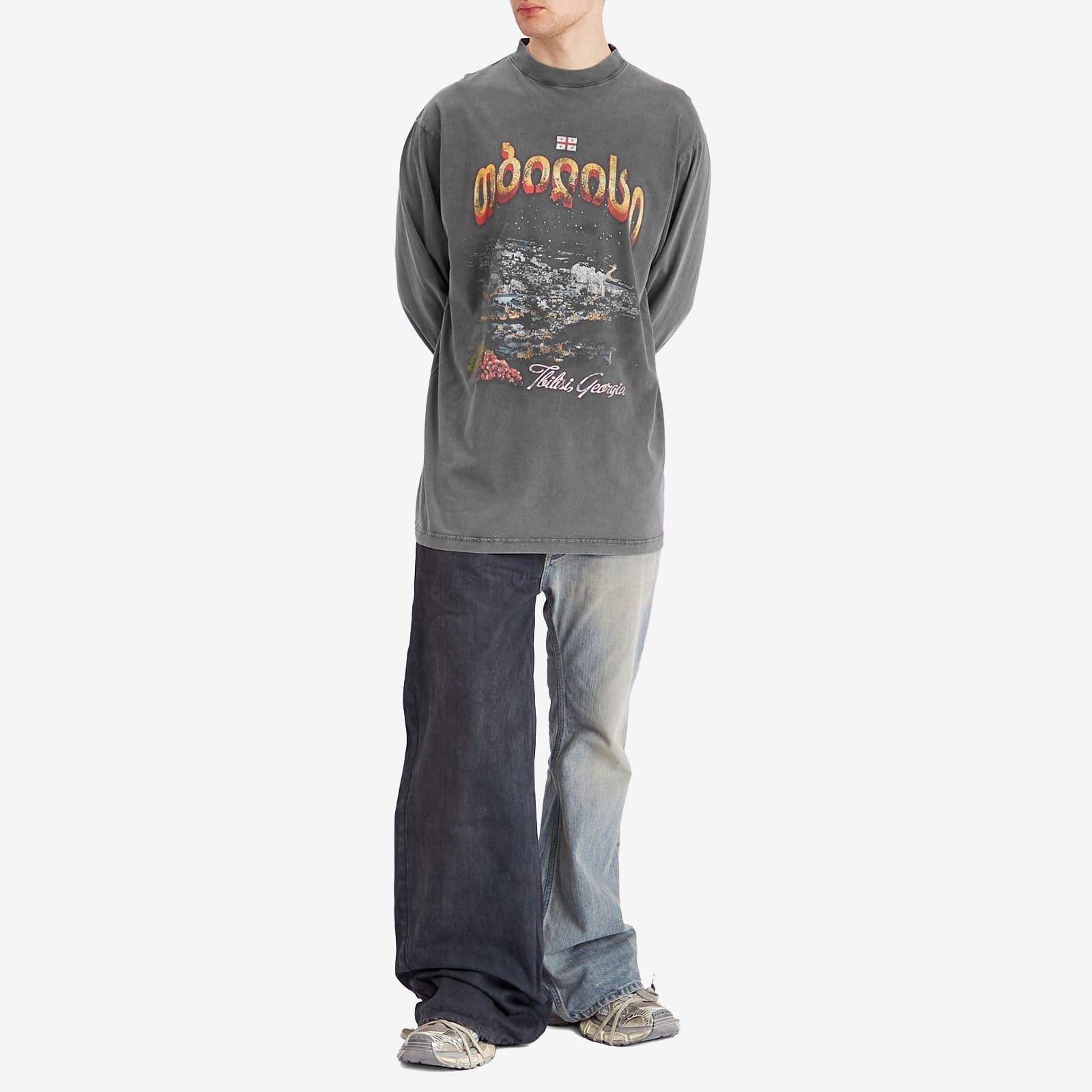 バレンシアガ Tbilisi Tubular ロングスリーブ Tシャツ デニムに org.jpg