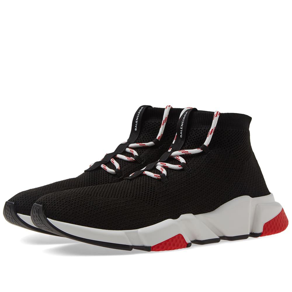 Balenciaga Rubber Lace Up Speed Runner in Black for Men - Lyst