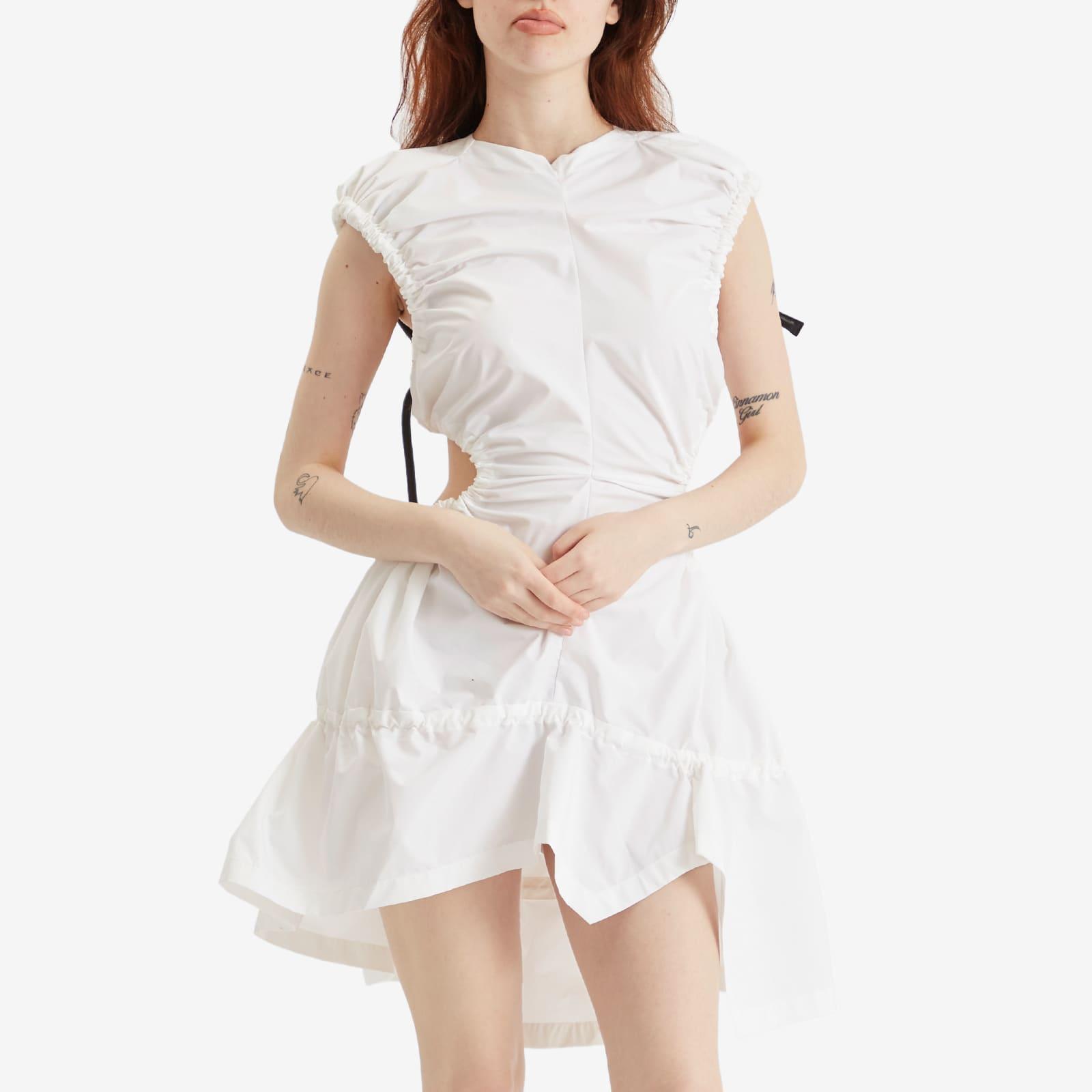 toga short dress TOGA ARCHIVES green black white silk blend striped strapless mini dress JP1 S