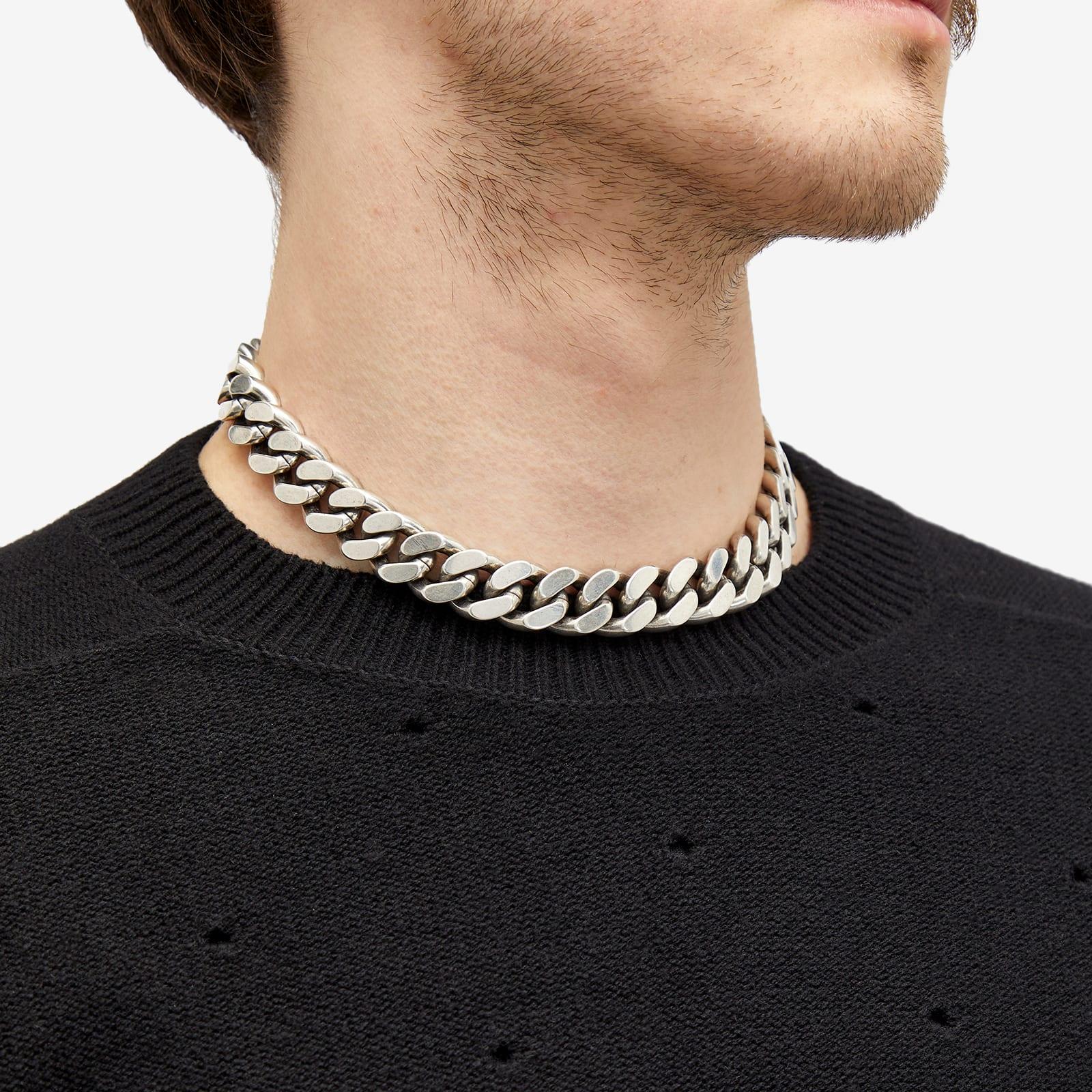 Cuban Chain Ysl Metal Curb Chain Necklace Saint Laurent Gold Chain