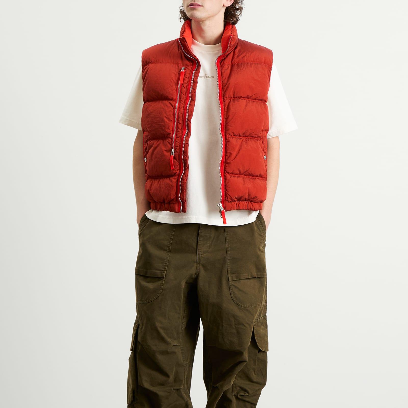 Stone Island Nylon Metal Econyl Down Vest in Red for Men | Lyst UK