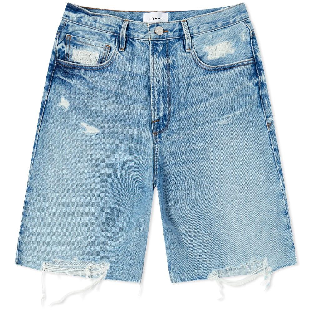 FRAME Cotton High Rise Bermuda Short in 