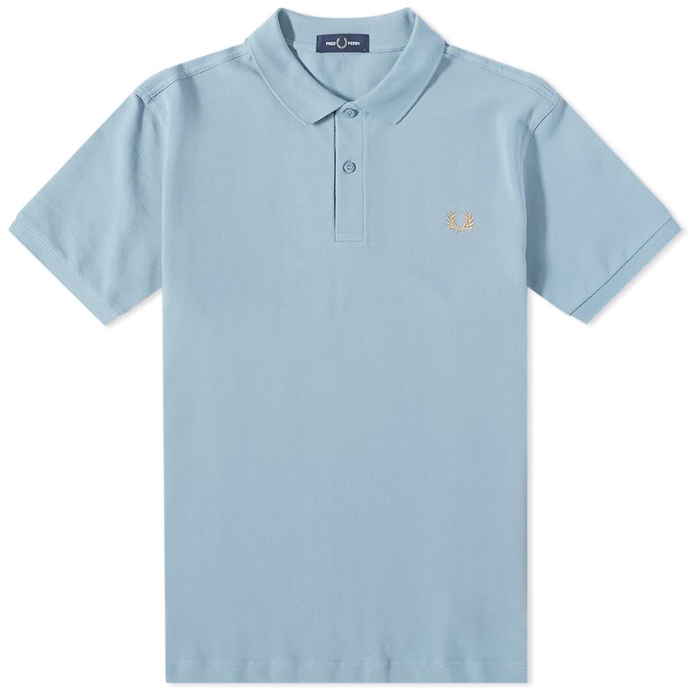 Fred Perry Slim Fit Plain Polo Shirt in Blue for Men | Lyst