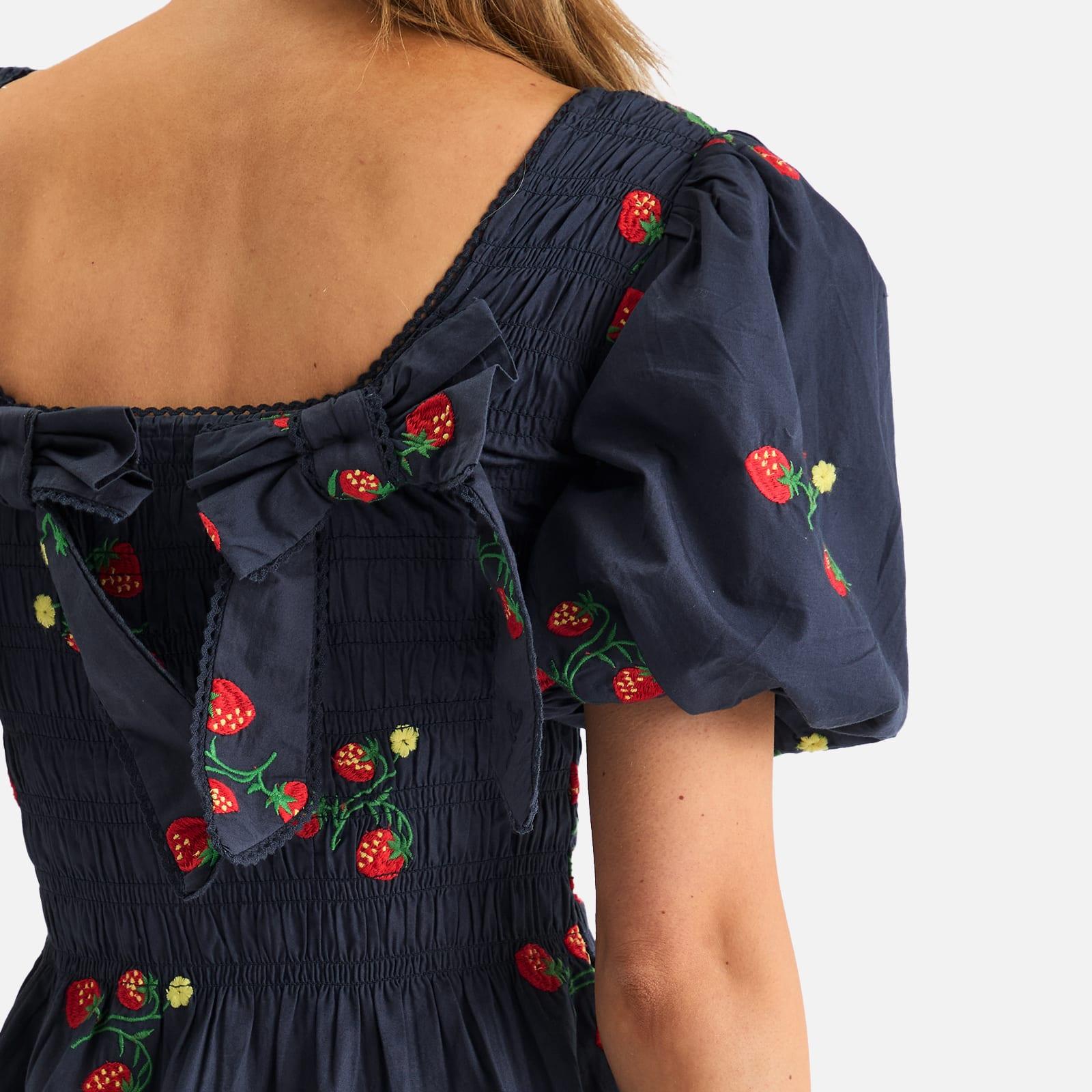 damson madder embroidered dress Natalina Wrap Mini Dress main image 0