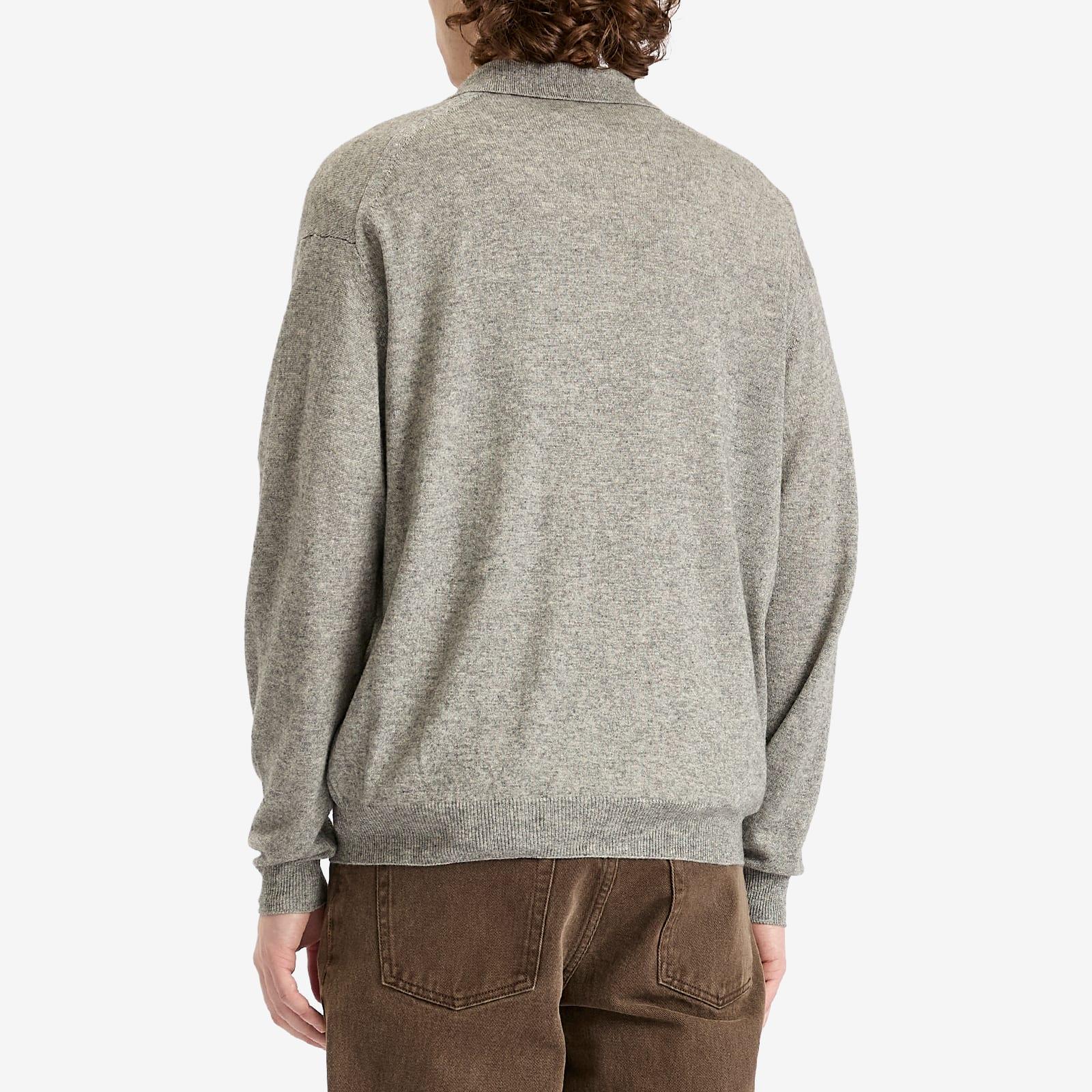 【AURALEE】CASHMERE SILK KNIT SKIPPER POLO Namu Shop - Auralee Super Fine Cashmere Silk Knit Skipper