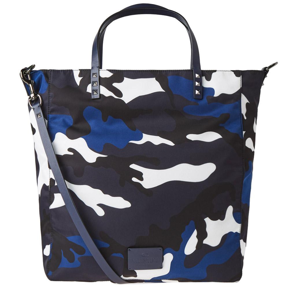 valentino camo tote bag