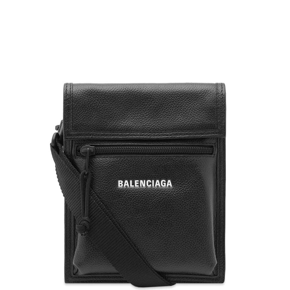 Balenciaga Leather Explorer Pouch in Black for Men | Lyst