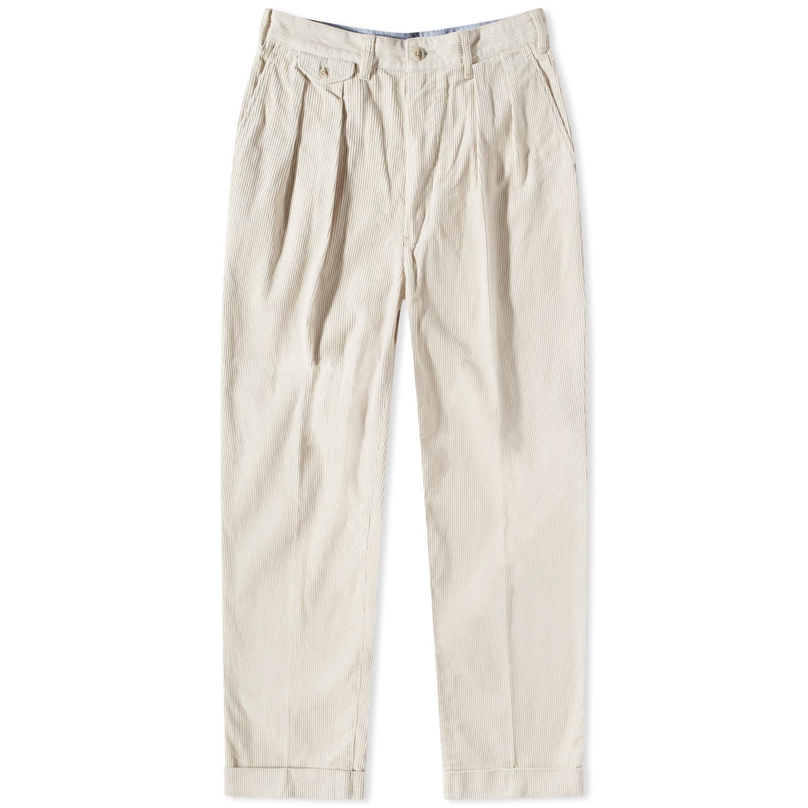 Beams Plus End. X 'ivy League' Two Pleat Corduroy Pant in Natural for Men |  Lyst