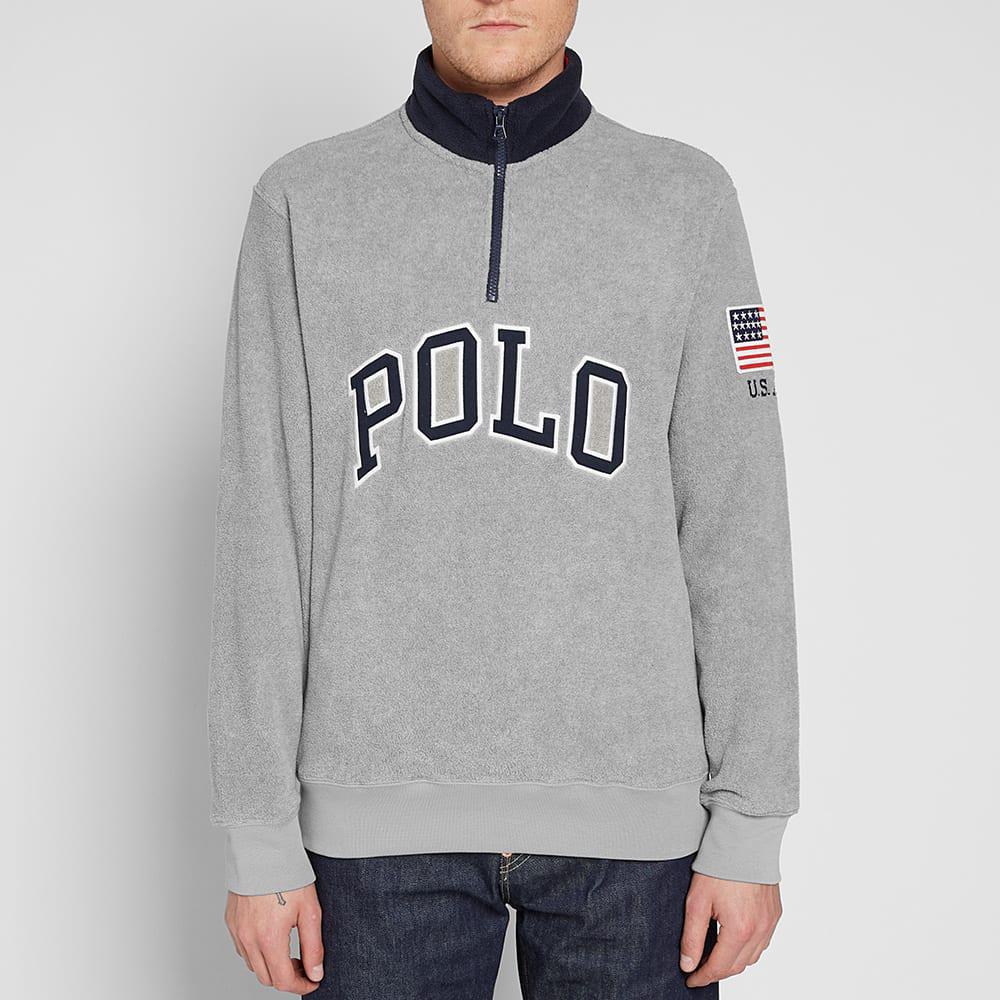 polo ralph lauren polar fleece half zip