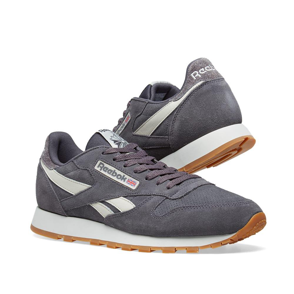 reebok classic leather suede grise