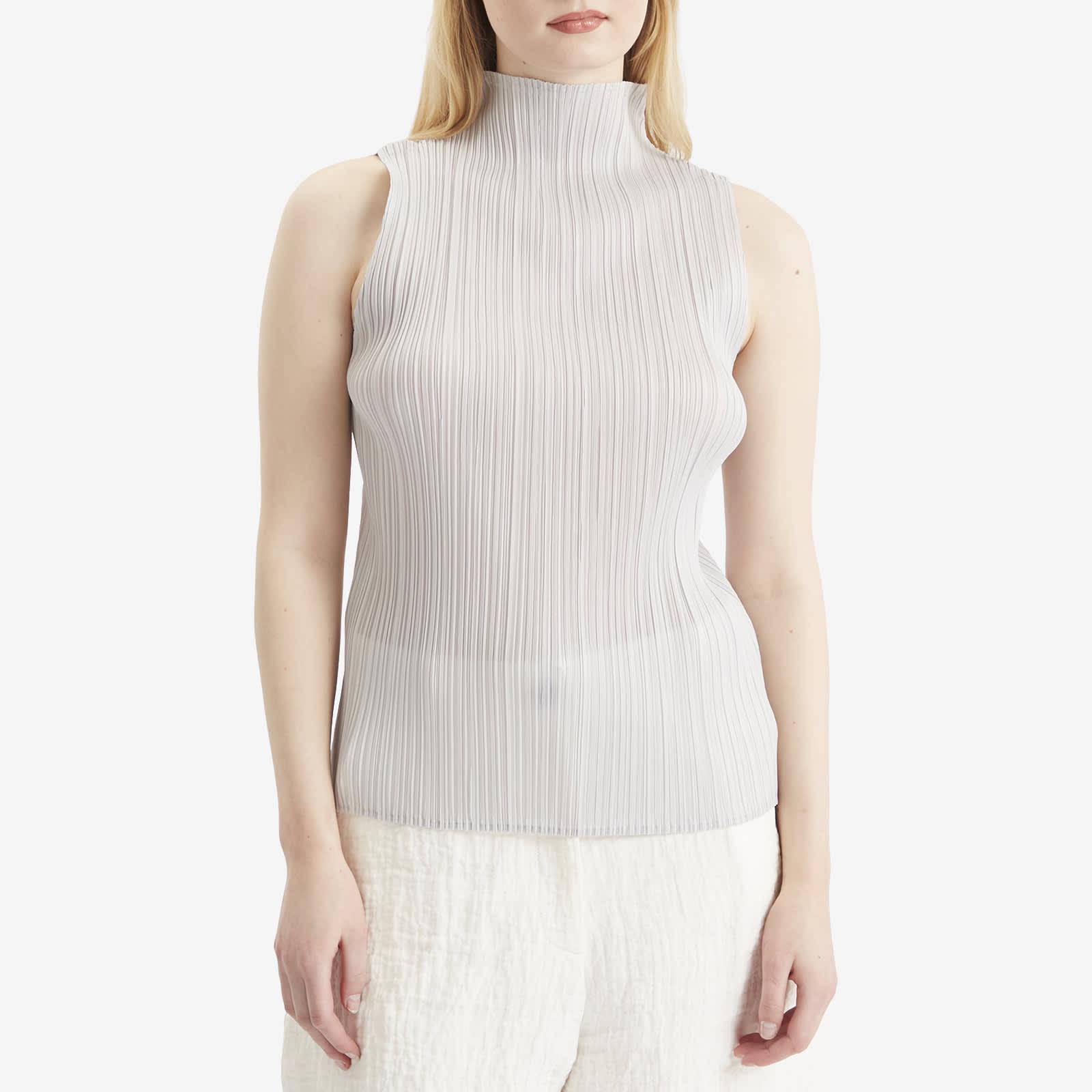 Pleats Please Issey Miyake Pleated High Neck Top in White | Lyst Pleats Please Issey Miyake Pleated High Neck Top in White | Lyst
