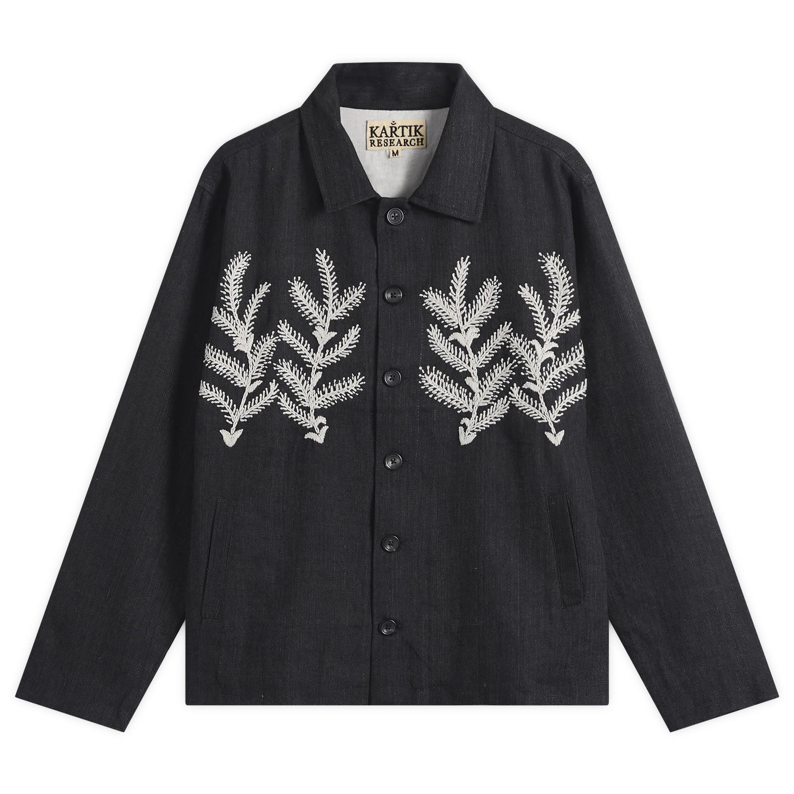 Kartik Research Block Print Boxy Jacket in Black for Men | Lyst