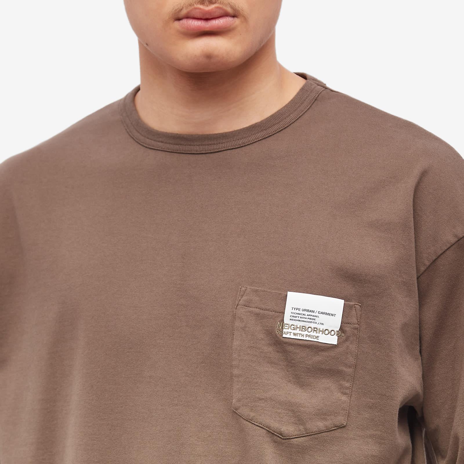 Neighborhood Long Sleeve Classic Pocket T-shirt in Brown for Men | Lyst
