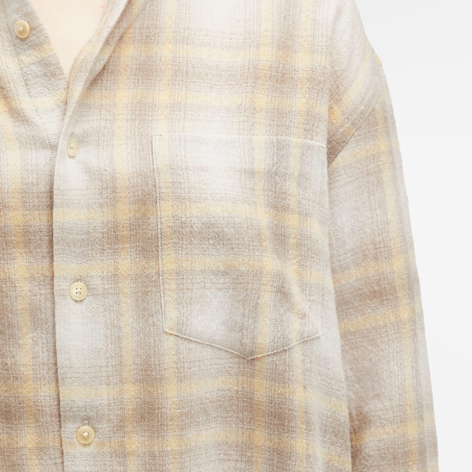 AURALEE Airy Wool Check Shirt in Natural | Lyst