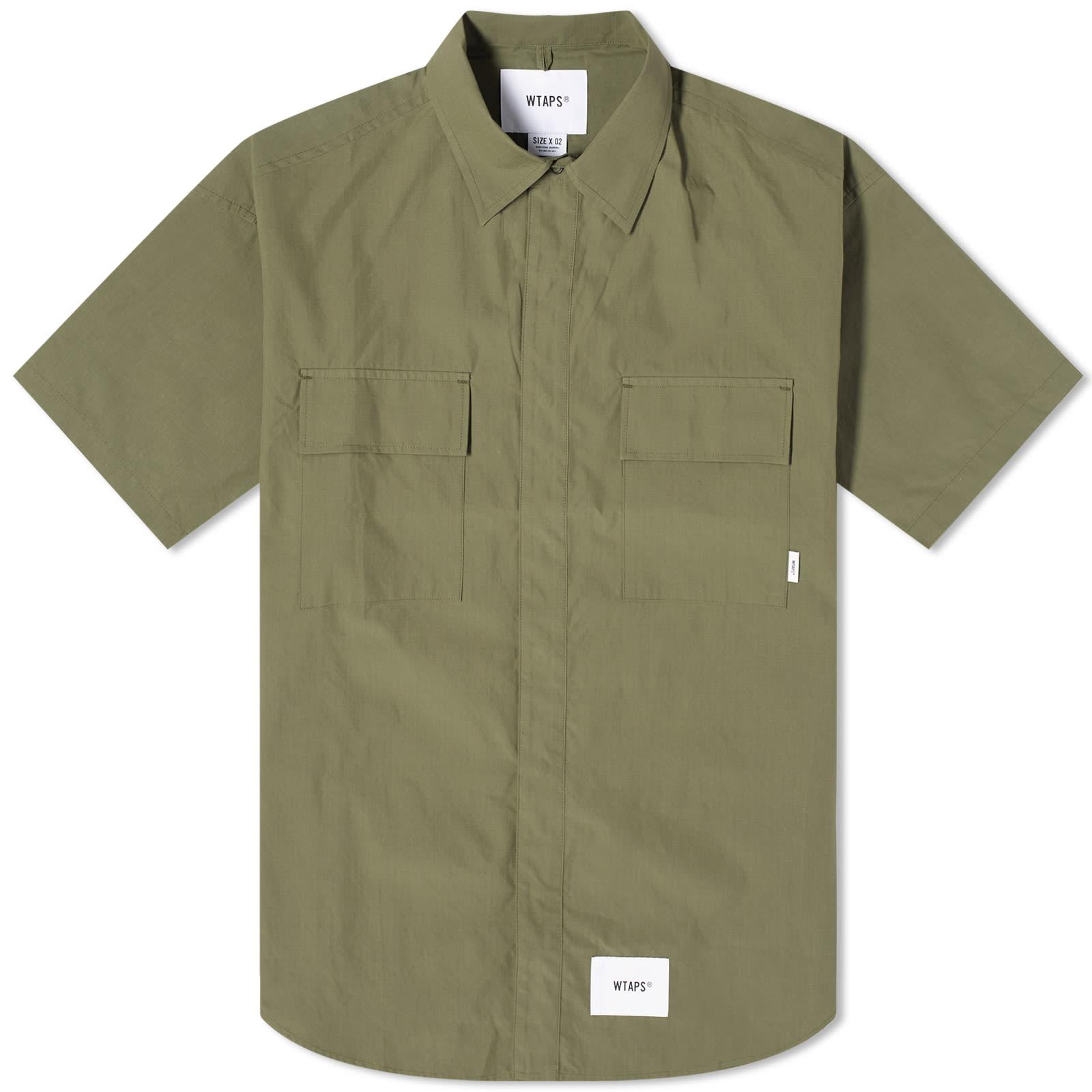 WTAPS 12 2 Pocket Short Sleeve Ripstop Shirt in Green for Men | Lyst