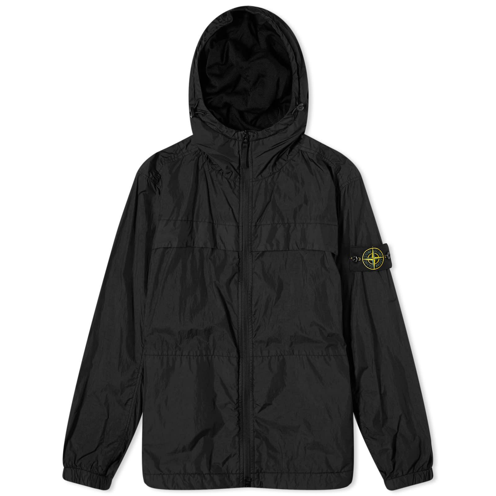 Stone Island Crinkle Reps Hooded Jacket in Black for Men Lyst