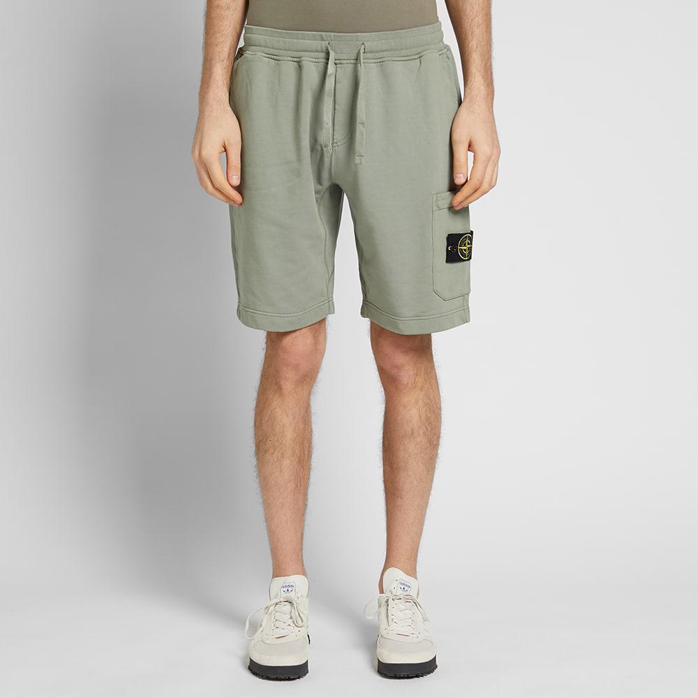 stone island garment dyed sweat short