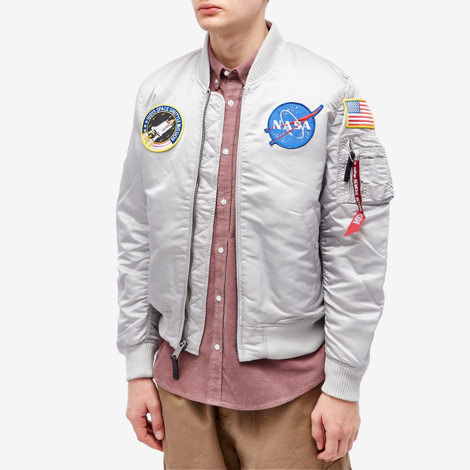 Alpha Industries Ma-1 Vf Nasa Jacket in Grey for Men | Lyst UK
