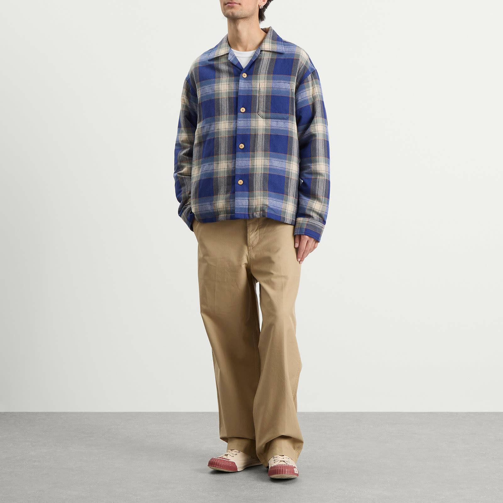 Visvim Keesey Check Down Shirt Jacket in Blue for Men | Lyst