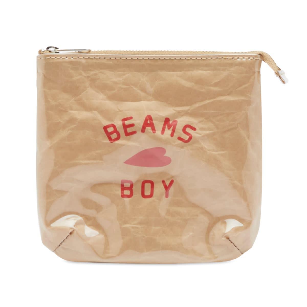 Beams Boy Logo Shop Bag in Beige main image 1