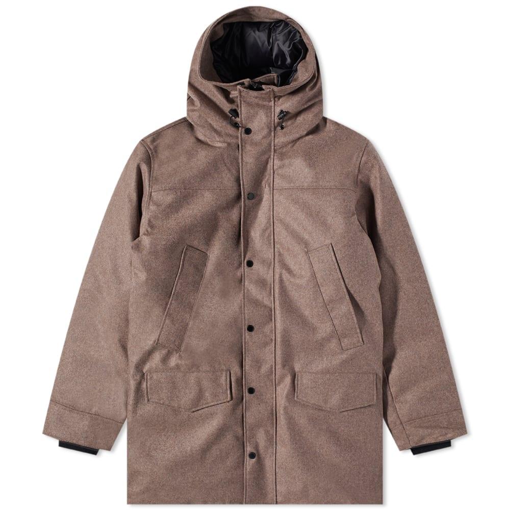 Canada Goose Dynaluxe Wool Langford Parka Jacket in Brown for Men | Lyst