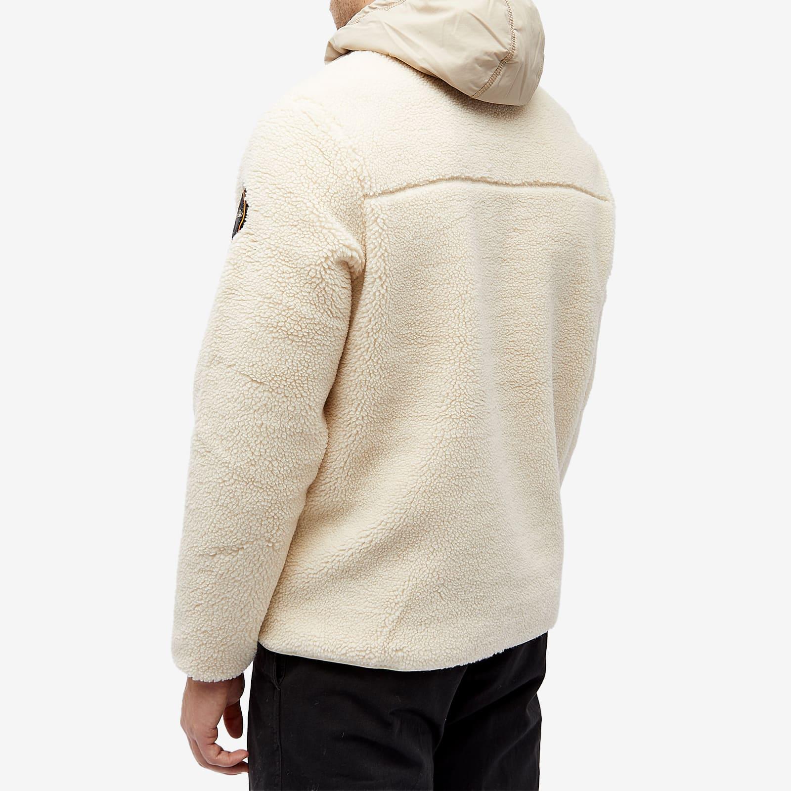 Napapijri Teide Curly Fleece Half Zip Jacket in Natural for Men | Lyst