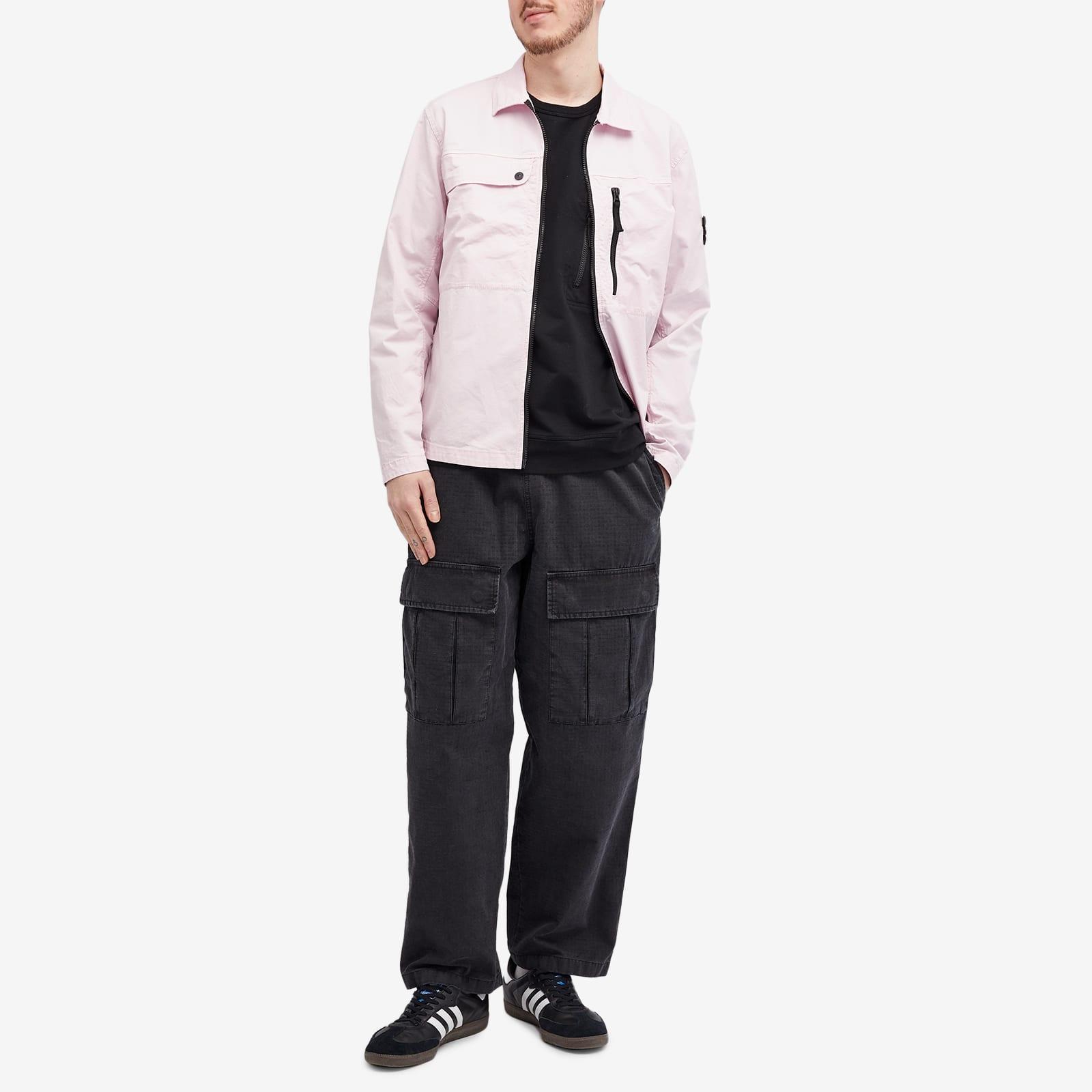 Stone Island Supima Cotton Twill Stretch-Tc Zip Shirt Jacket in