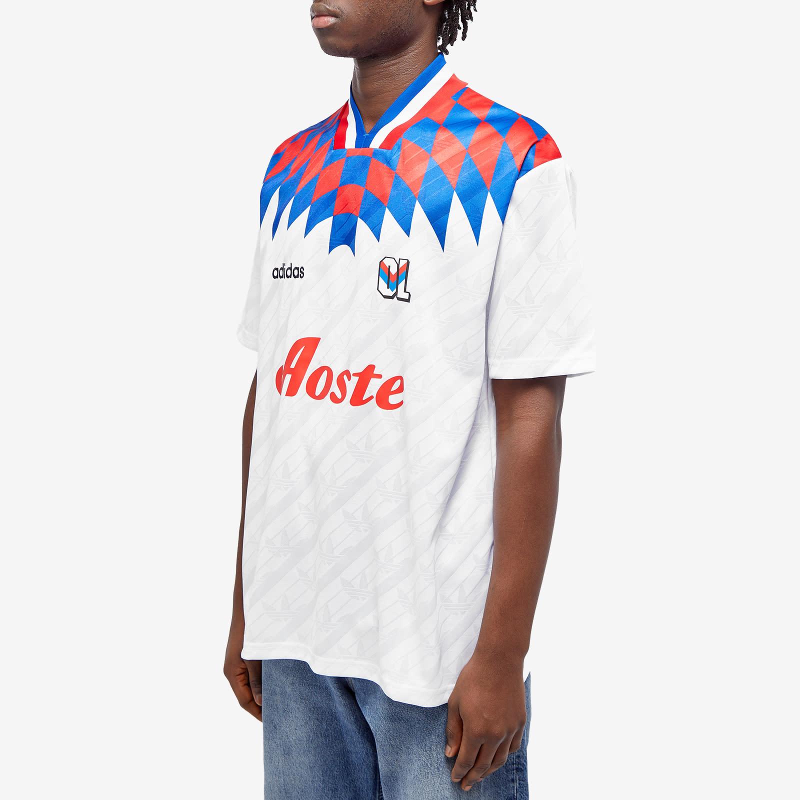 ウェア adidas Olympique Lyonnais OG 95-96Jersey adidas-White-Olympique-