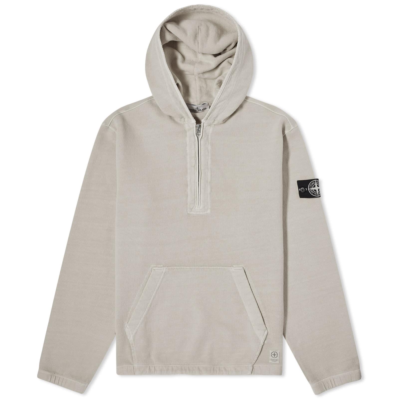 Beige stone island hoodie best sale