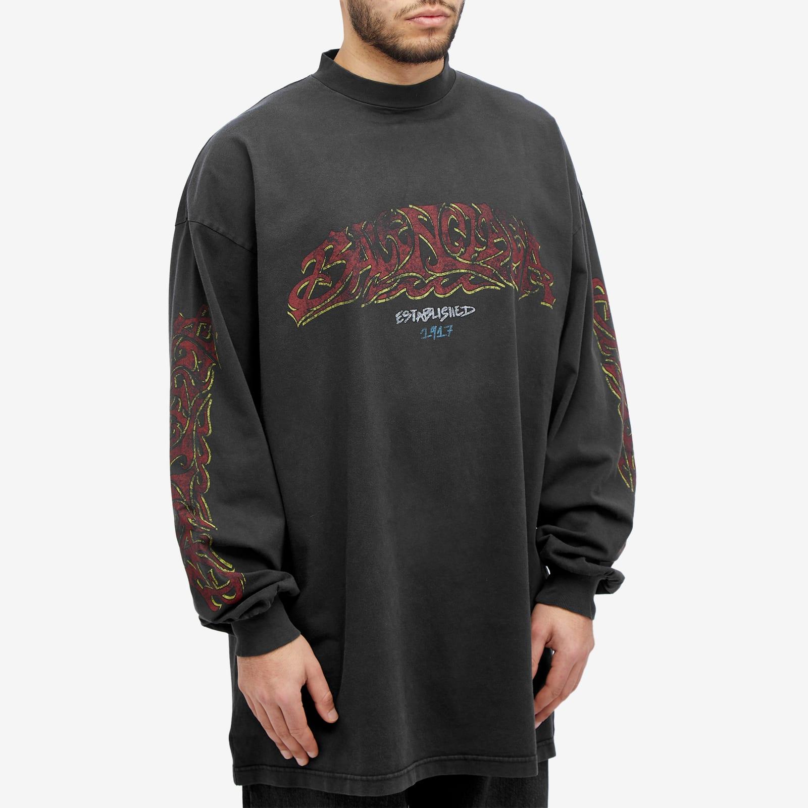 Balenciaga Offshore Vintage Longsleeve T-Shirt in Gray for