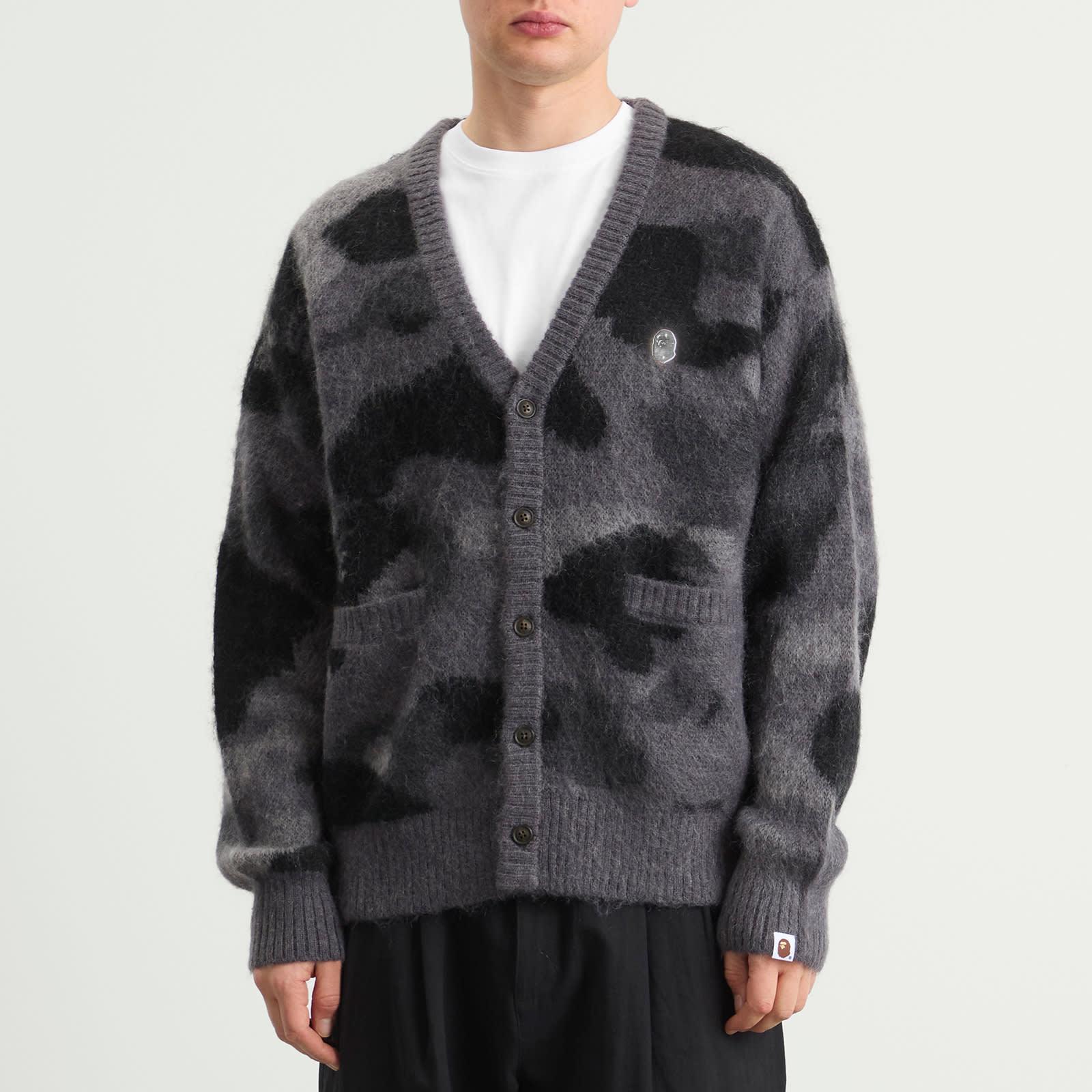 A Bathing Ape Colour Camo Mohair Knit Cardigan in Black for Men 
