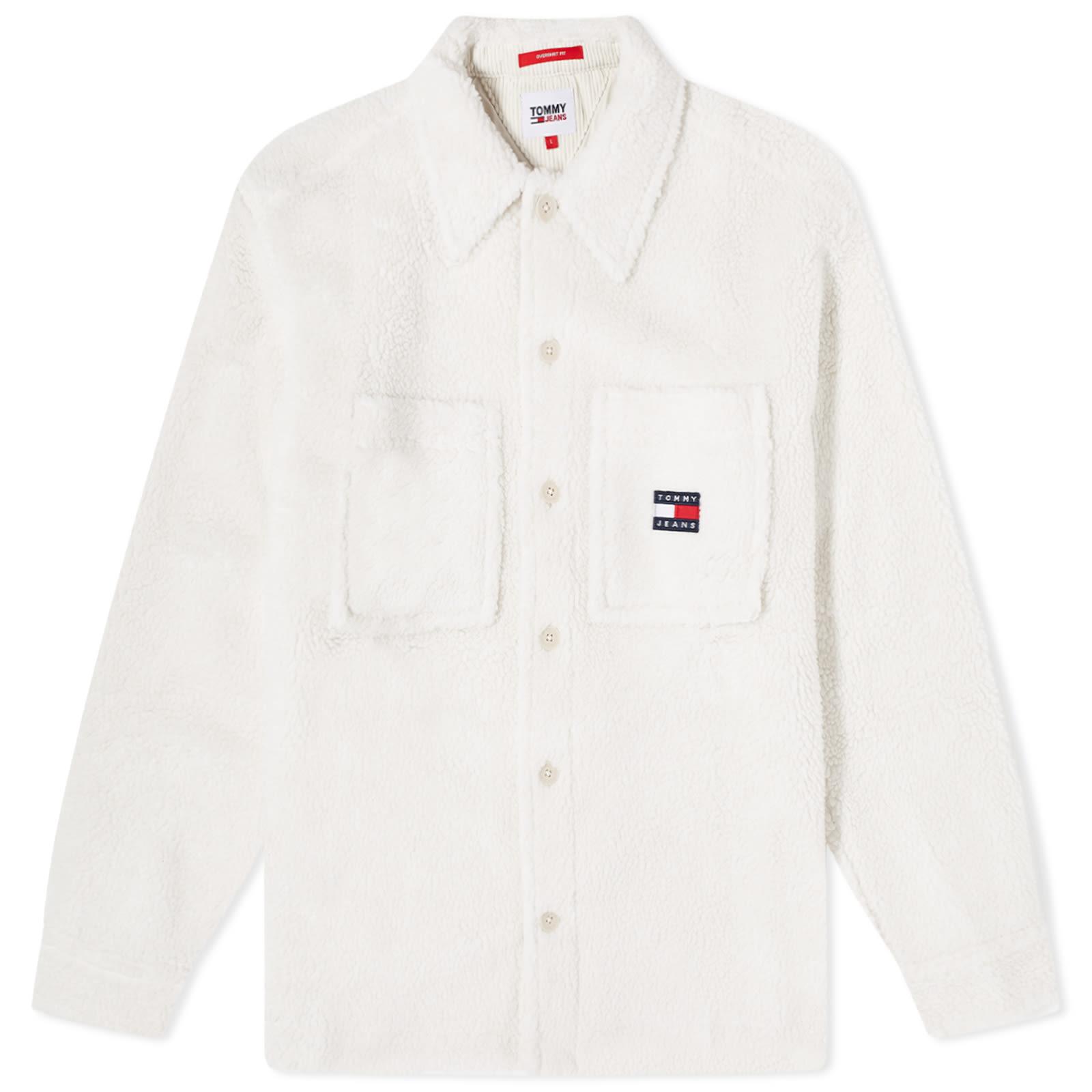 Tommy Hilfiger Sherpa Fleece Overshirt in White for Men | Lyst