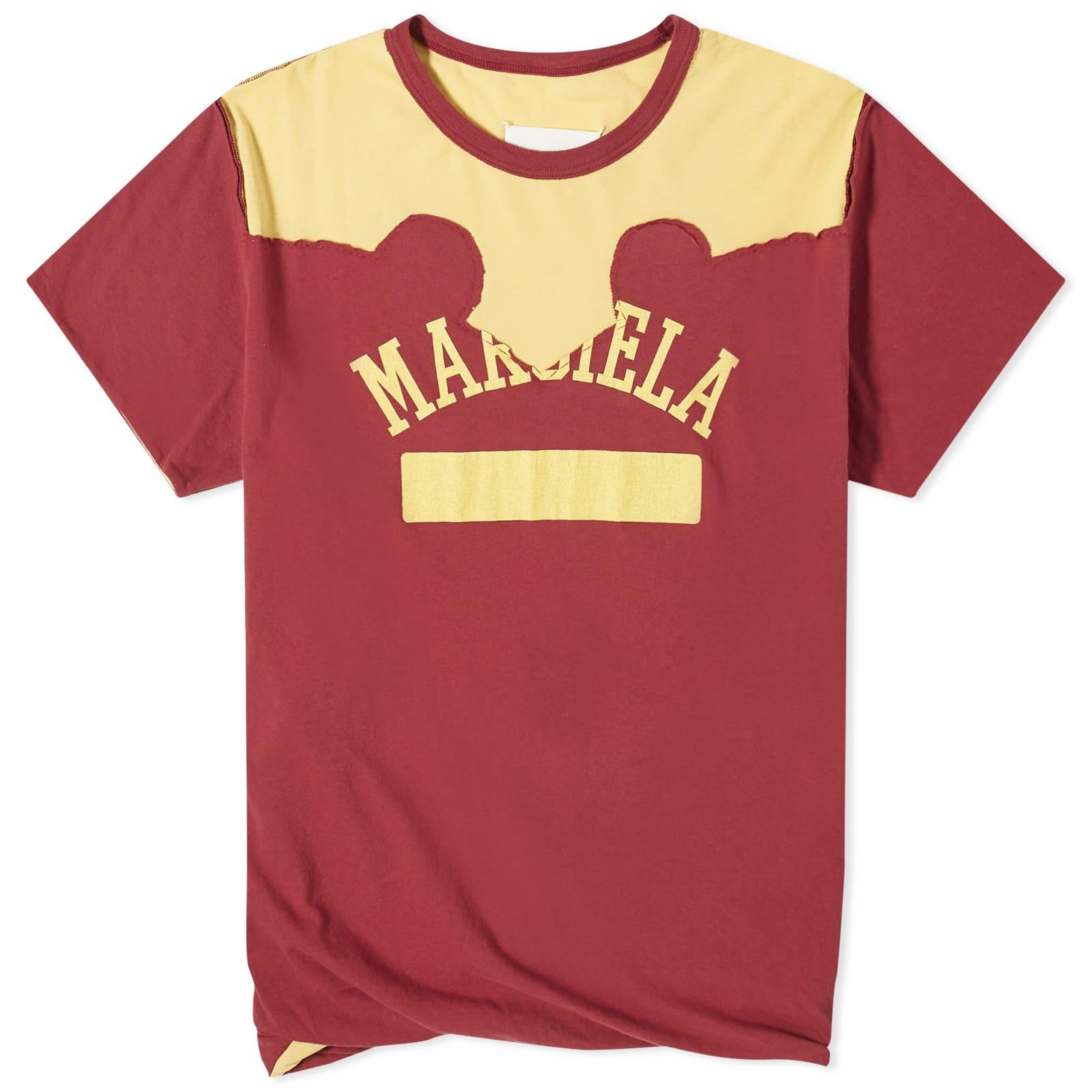 Tシャツ・カットソー MAISON MARGIELA Men T-shirt Burgundy S67GC0029S24607 228 Maison Margiela // Burgundy Embroidered Logo T-Shirt – VSP