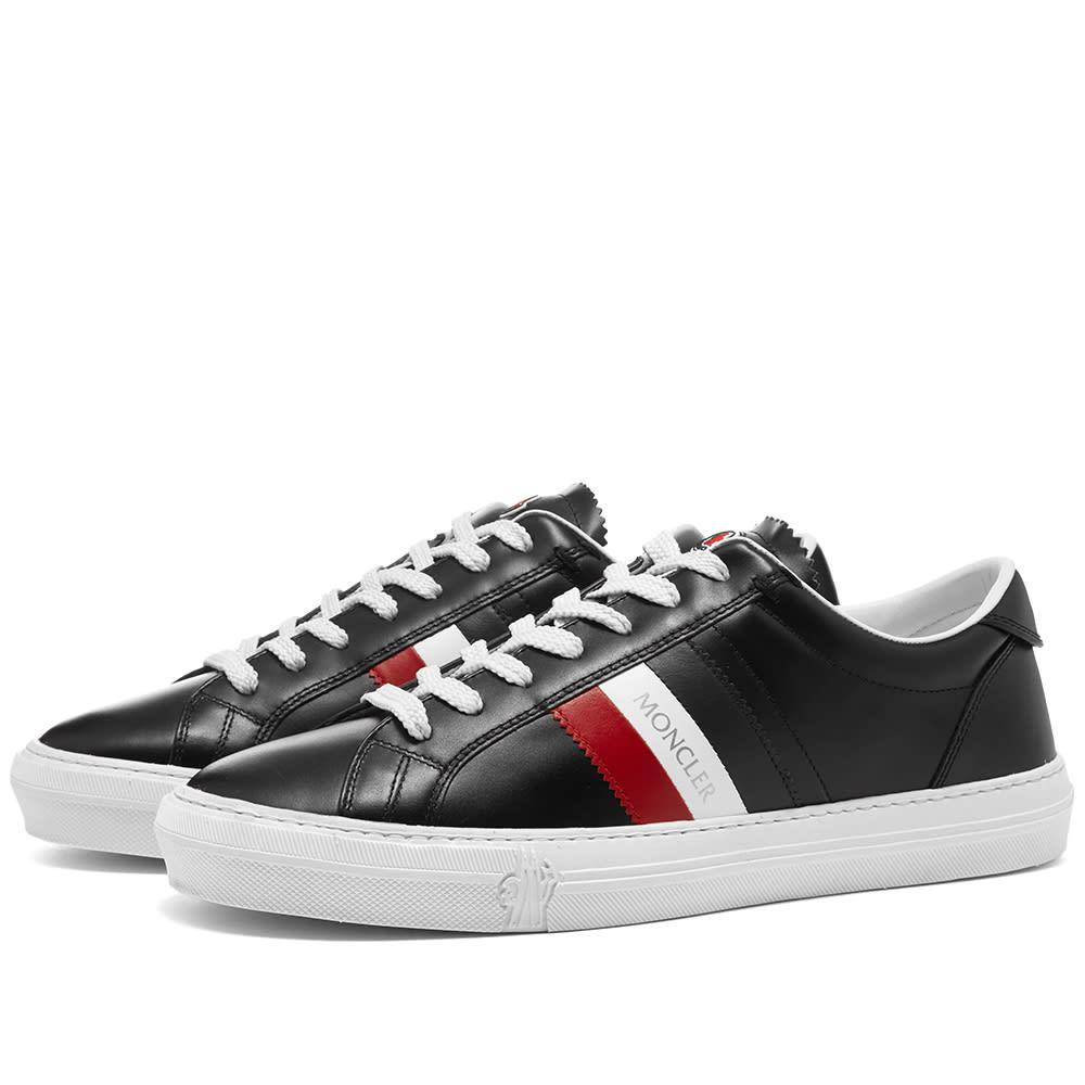 Moncler New Monaco Leather Sneakers in Black for Men - Save 69% - Lyst