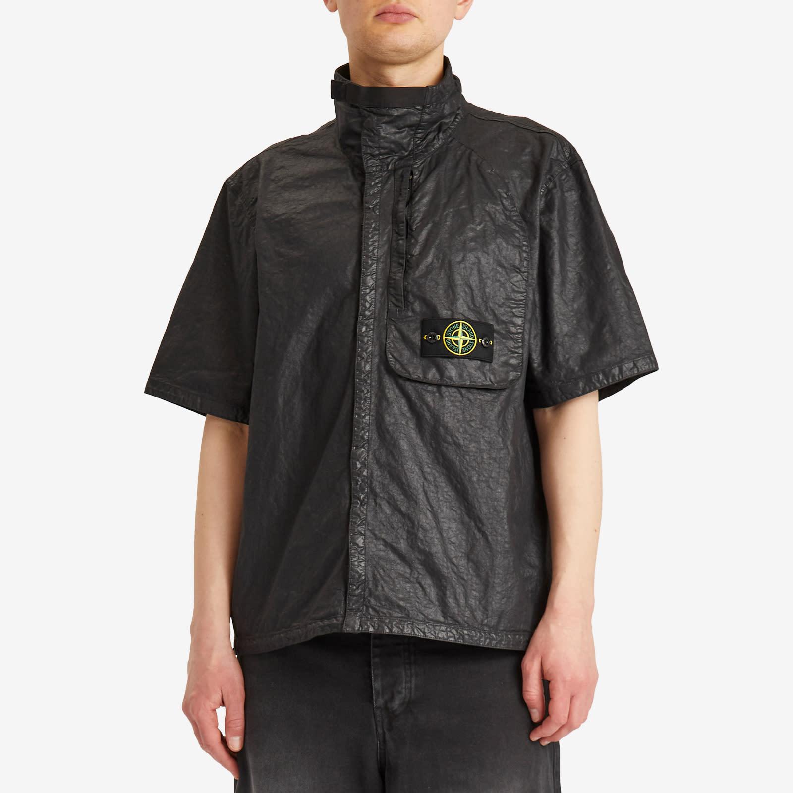 関税負担なし☆STONE  NYLON PANAMA-TC シャツ Off-White Organic Look Nylon Panama-TC Shirt by Stone Island