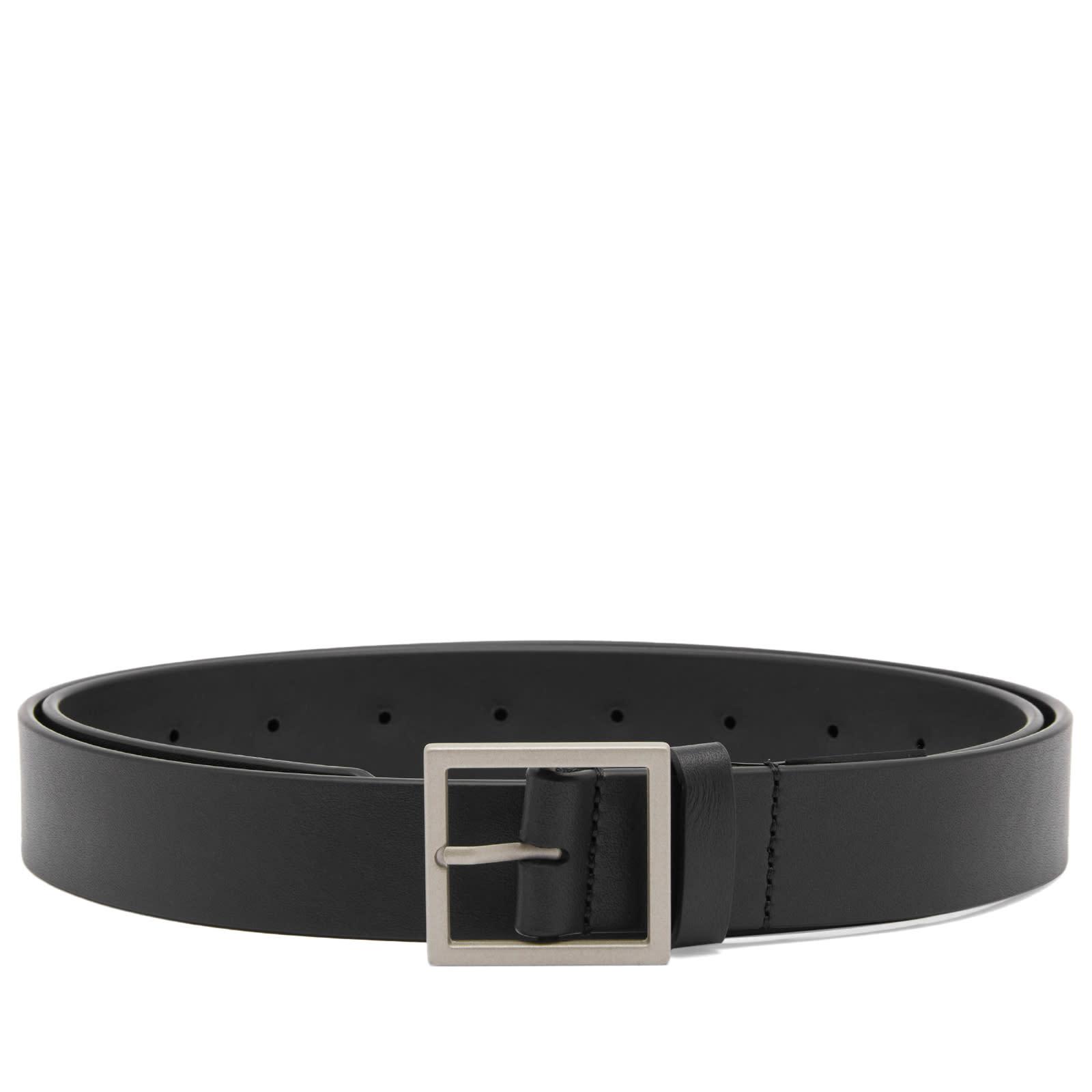 MM6 by Maison Margiela Numeric Buckle 3.0 Leather Belt in Black