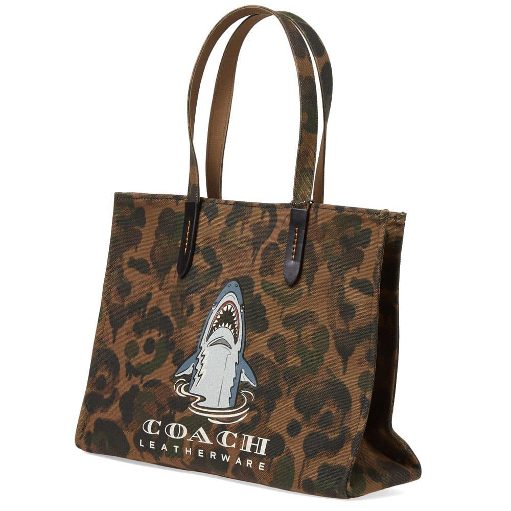 COACH Canvas Shark Camo Tote Bag in Brown - Lyst