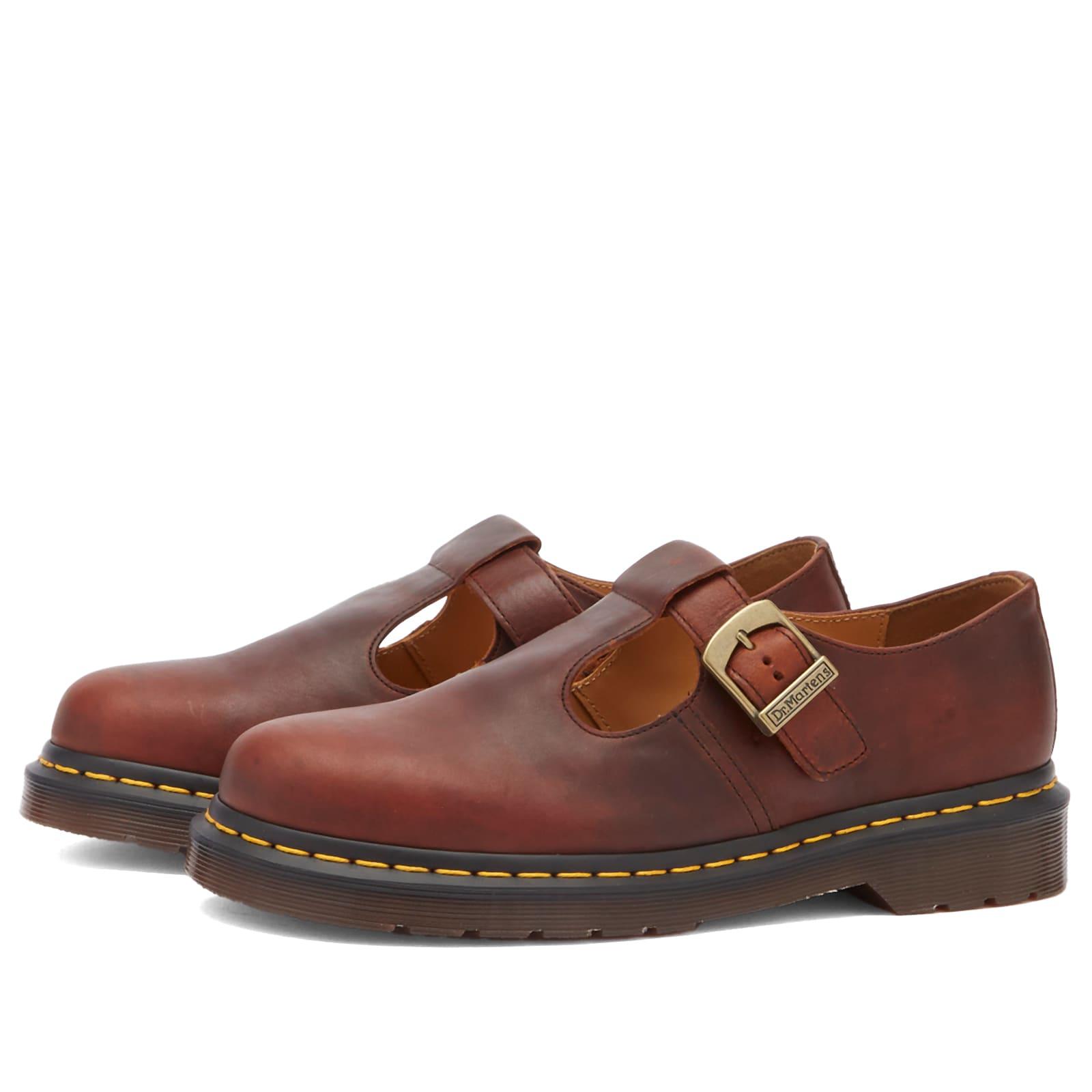 Dr. Martens Leather T Bar Mary Jane Shoes in Brown Lyst UK