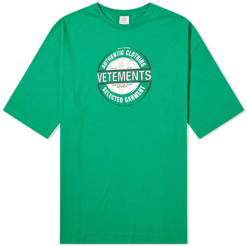 vetements green t shirt
