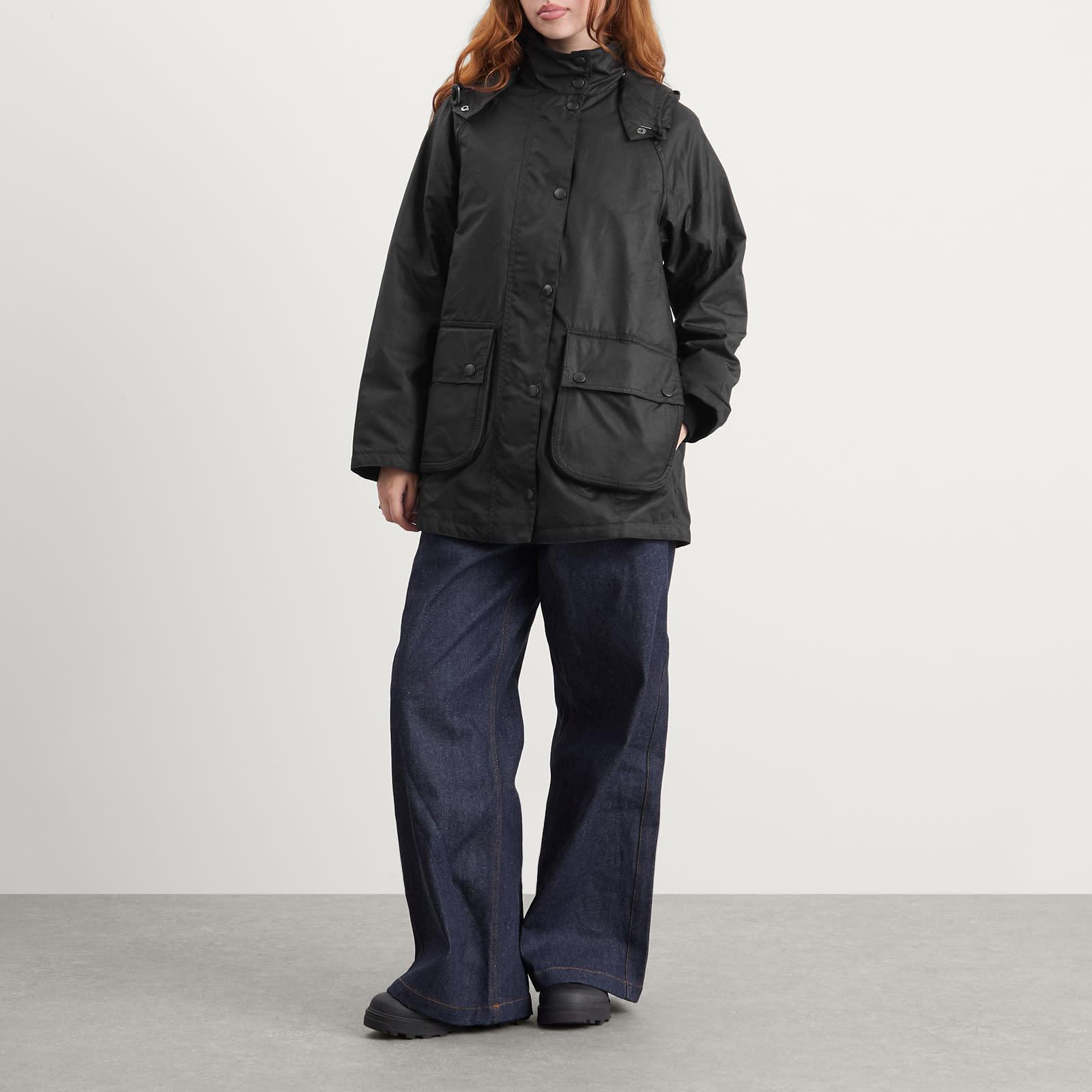 Barbour X Margaret Howell Stand Collar Parka Jacket in Black | Lyst
