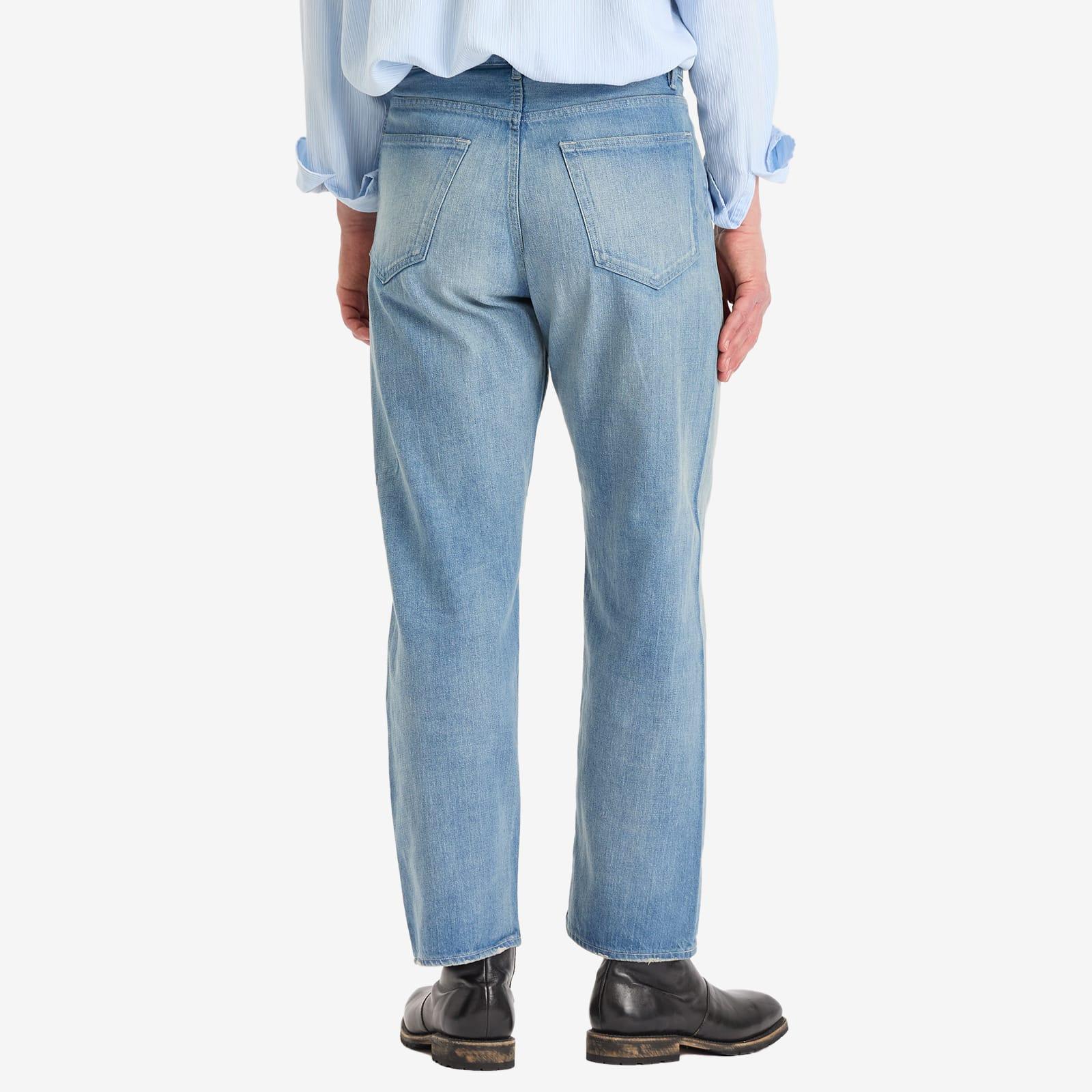 AURALEE Selvedge Faded Light Denim Wide Pants in Blue for Men | Lyst