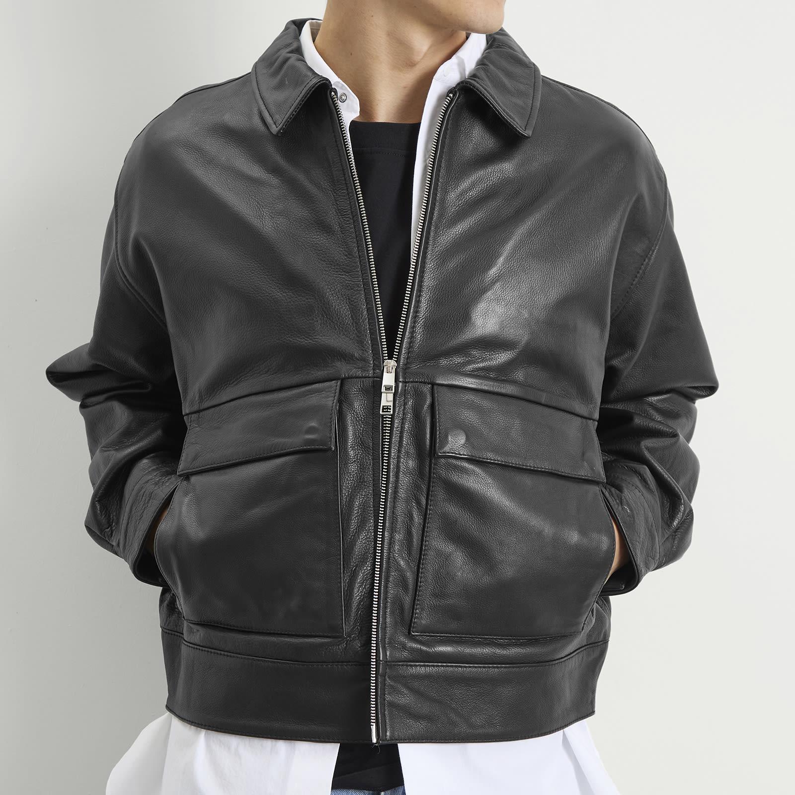 Edwin Leather Dogma Jacket in Black for Men | Lyst Australia