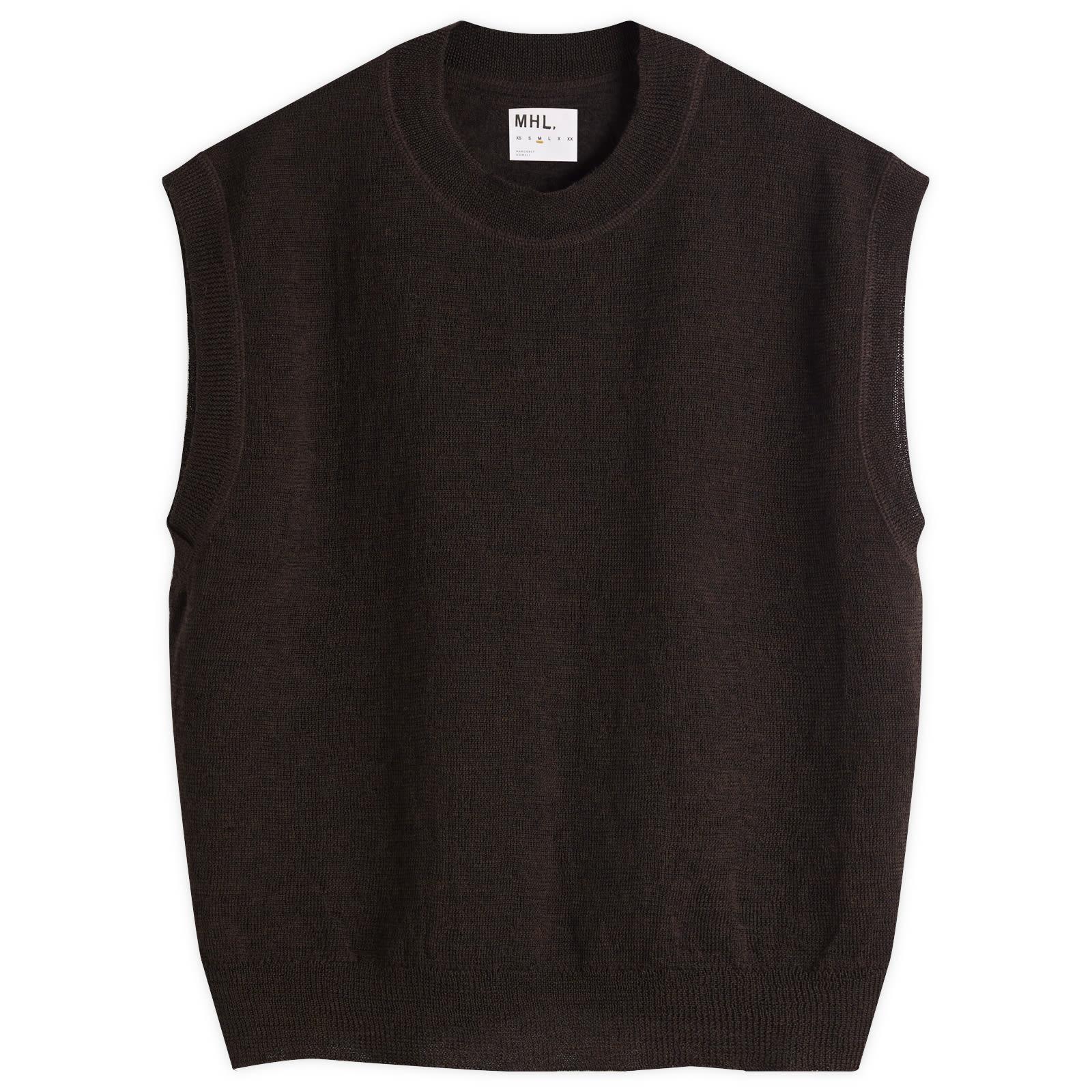 MHL by Margaret Howell Chunky Knit Slipover Vest Grey | END