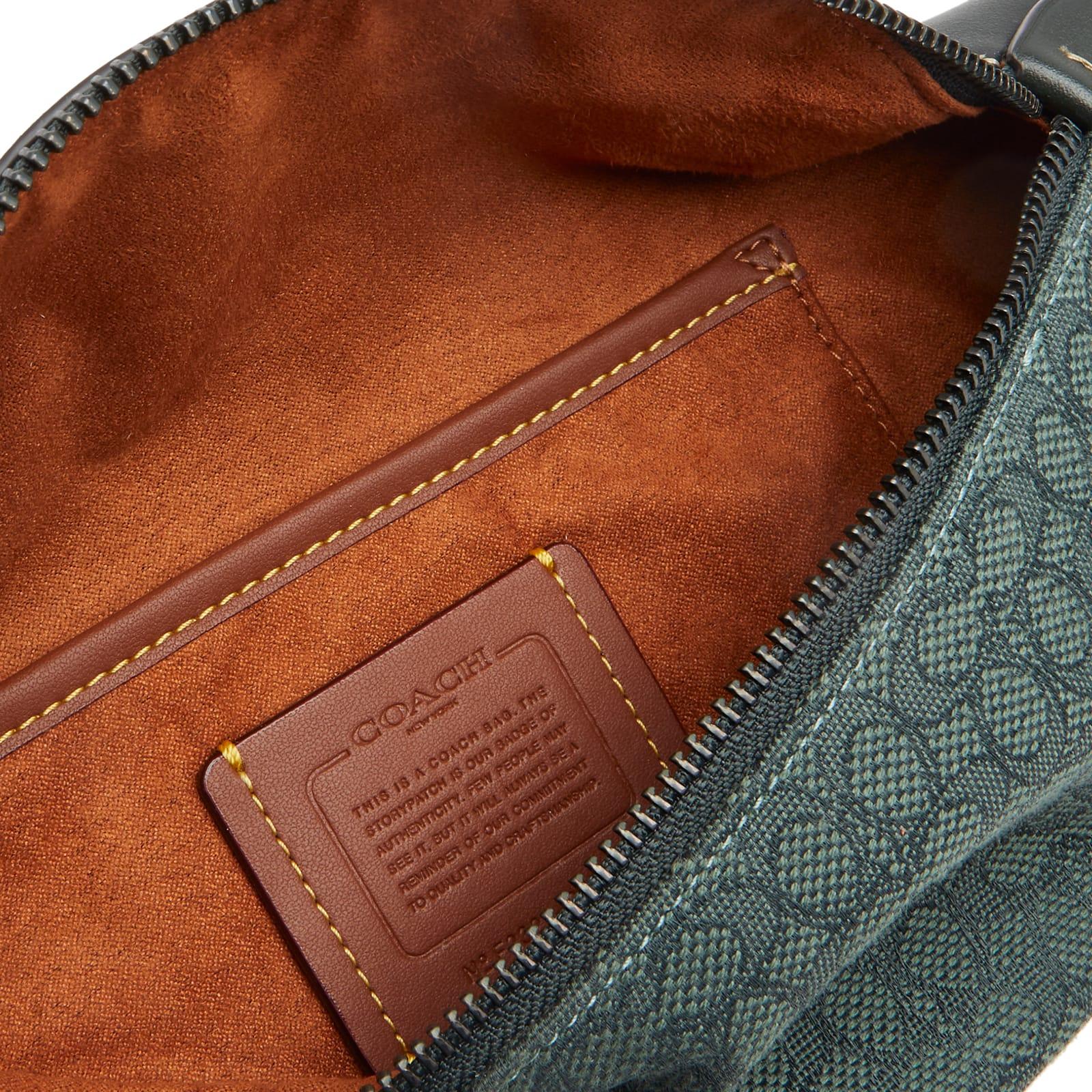 COACH Mini Signature Jacquard Charter Belt Bag in Green for Men