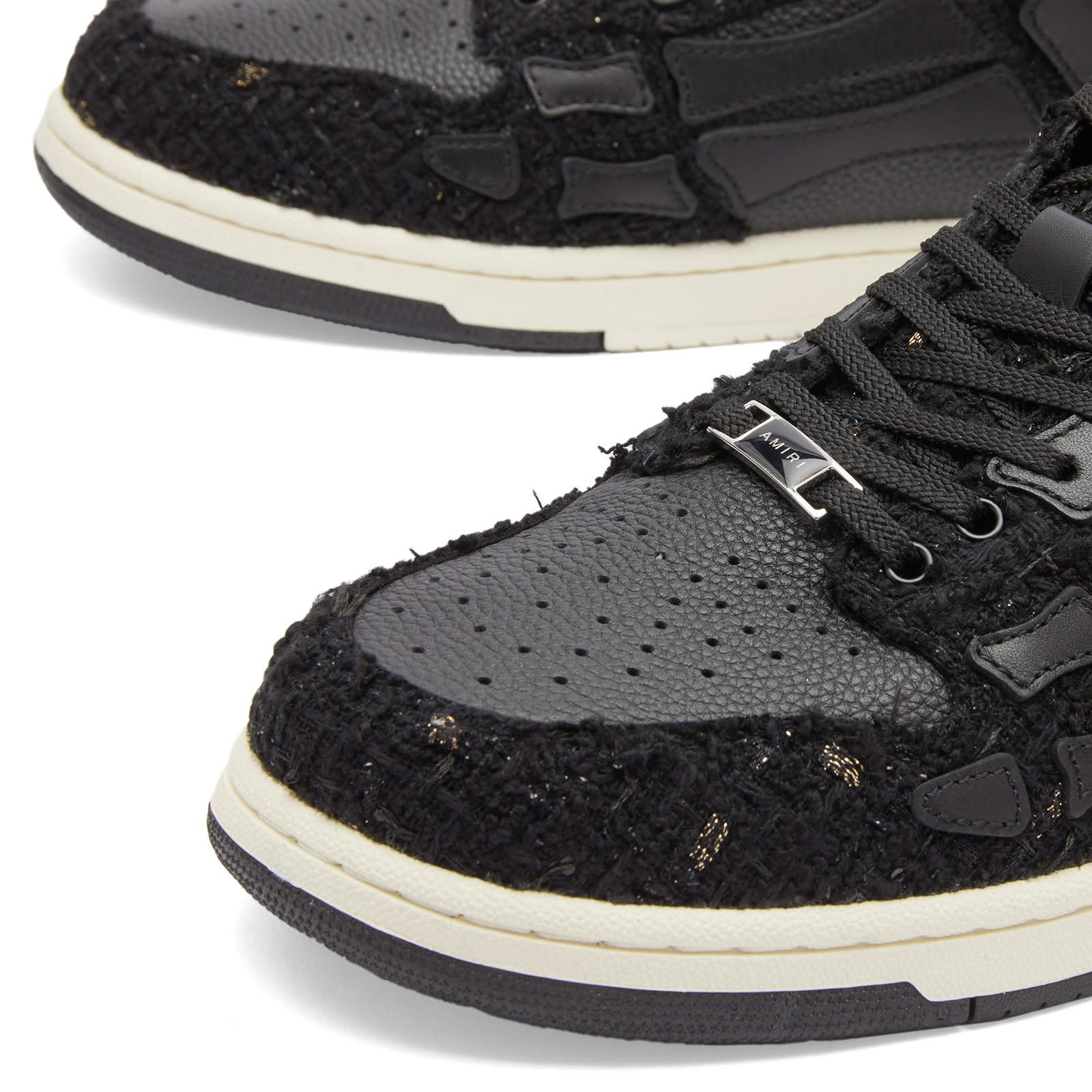 【AMIRI】男性 BOUCLE SKEL TOP LOW スニーカー AMFOSR1007 Amiri Boucle Skel Top Low Sneaker in Alabaster | FWRD