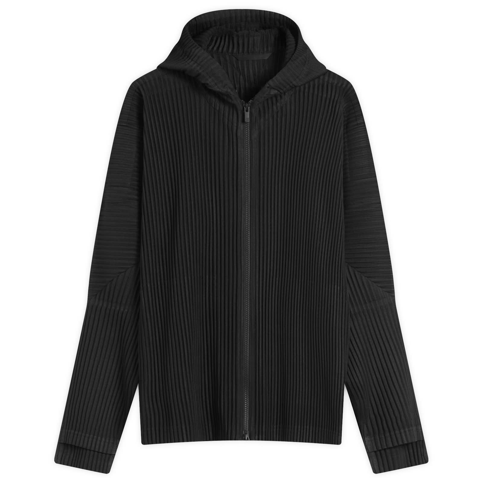 Homme Plissé Issey Miyake Homme Plissé Zip Up Hoody in Black for