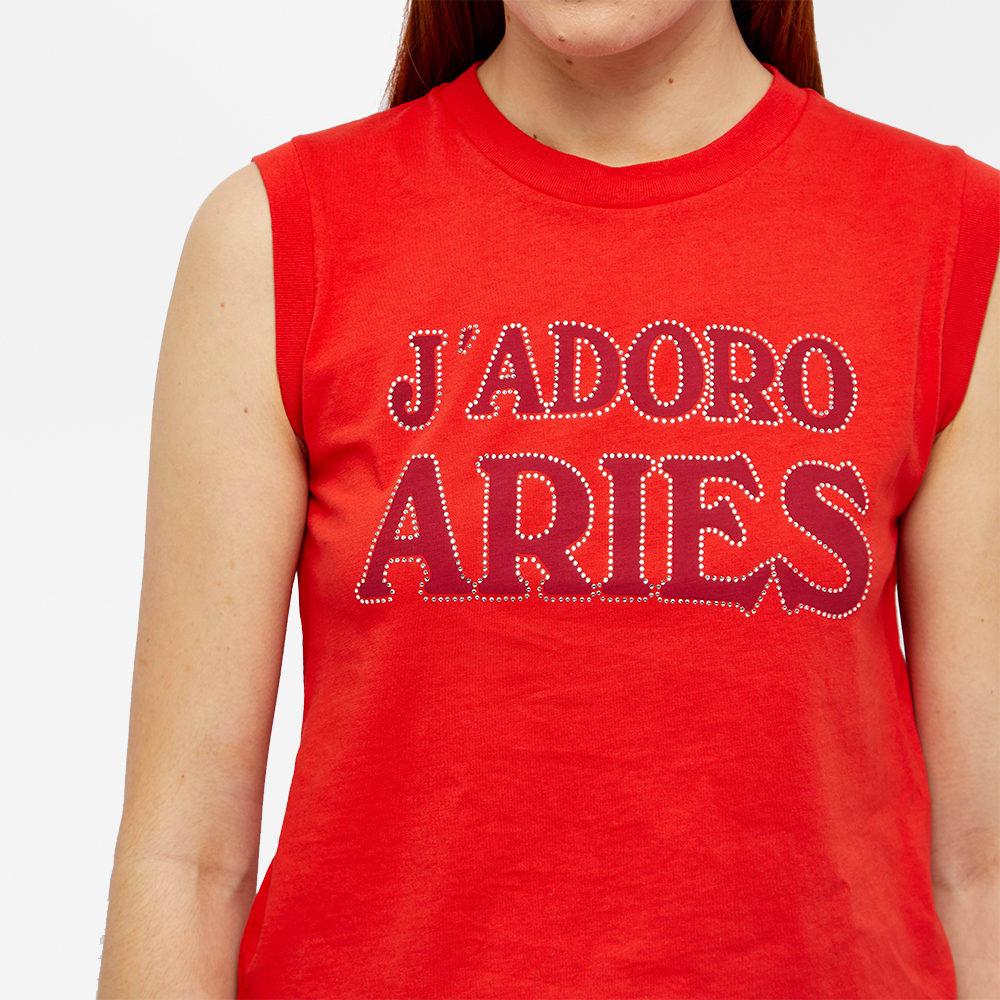 Aries J'adoro Diamante Shrunken Vest in Red | Lyst