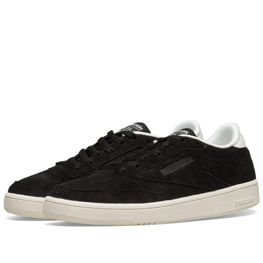 black suede reebok club c