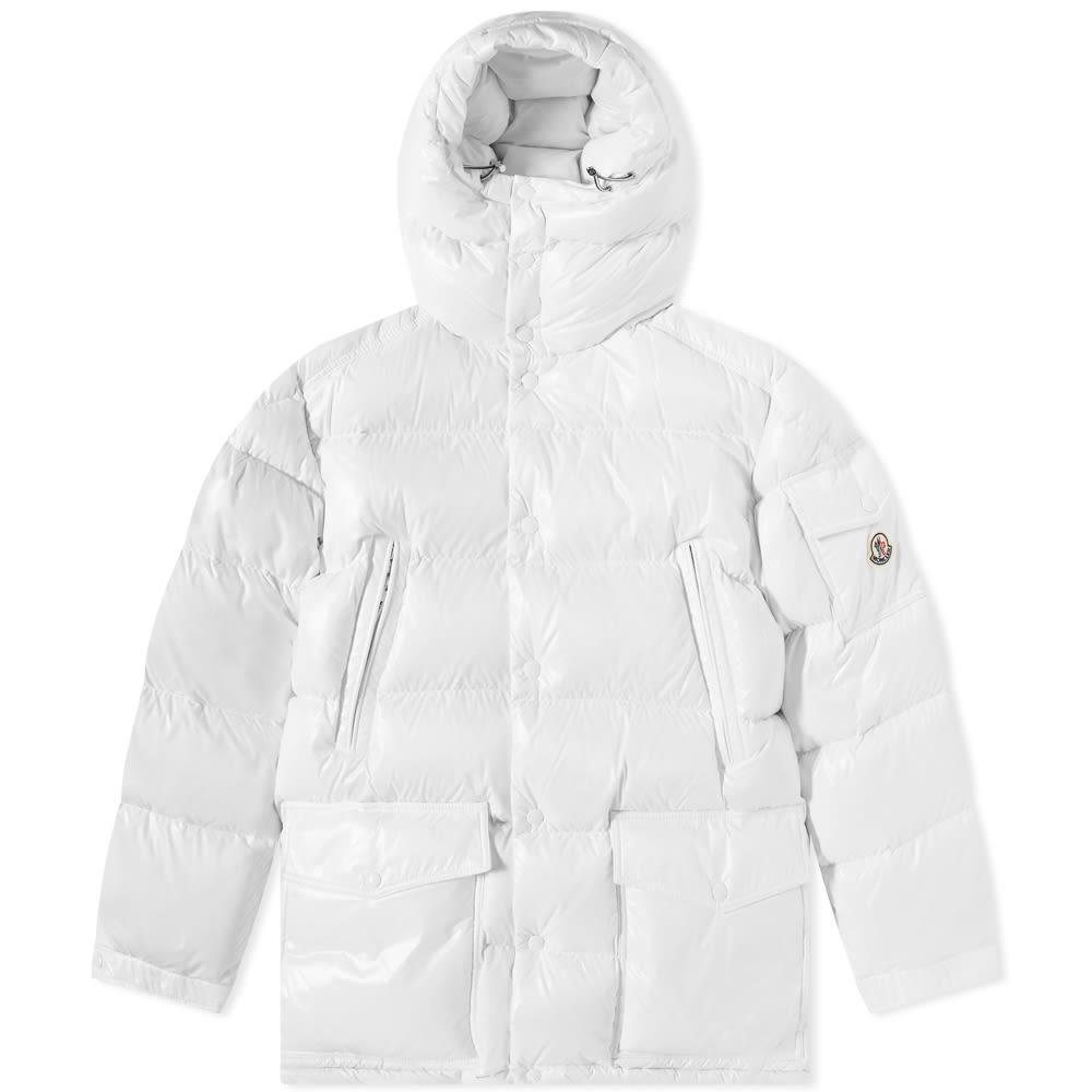 Moncler Chiablese Long Down Jacket in White for Men Lyst