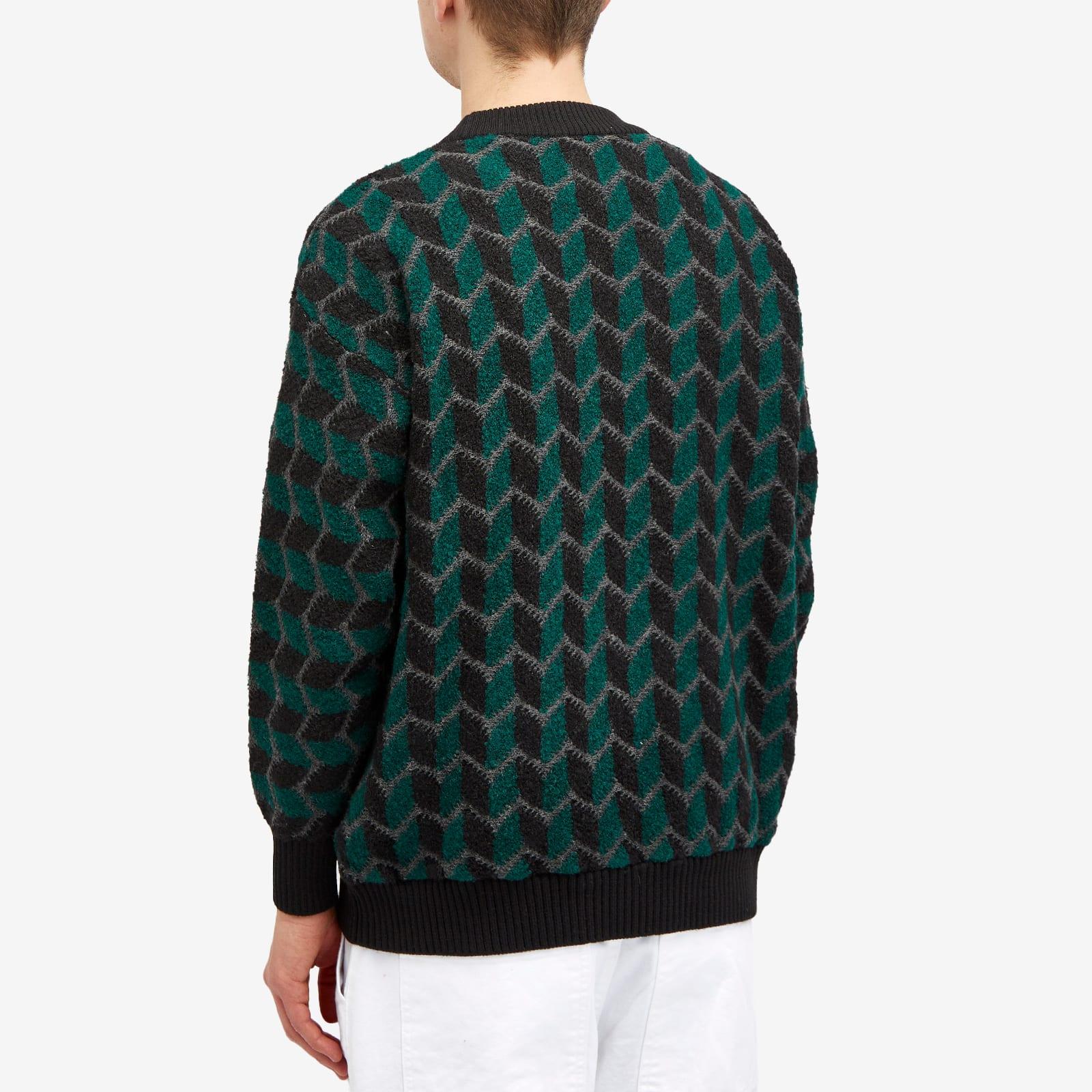 POLAR SKATE Zig Zag Crew Knit in Green for Men | Lyst